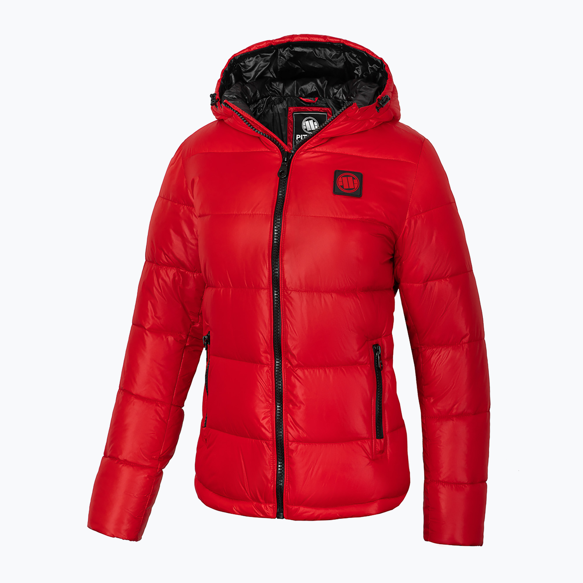 Dámska páperová bunda Pitbull West Coast Shine Quilted Hooded red