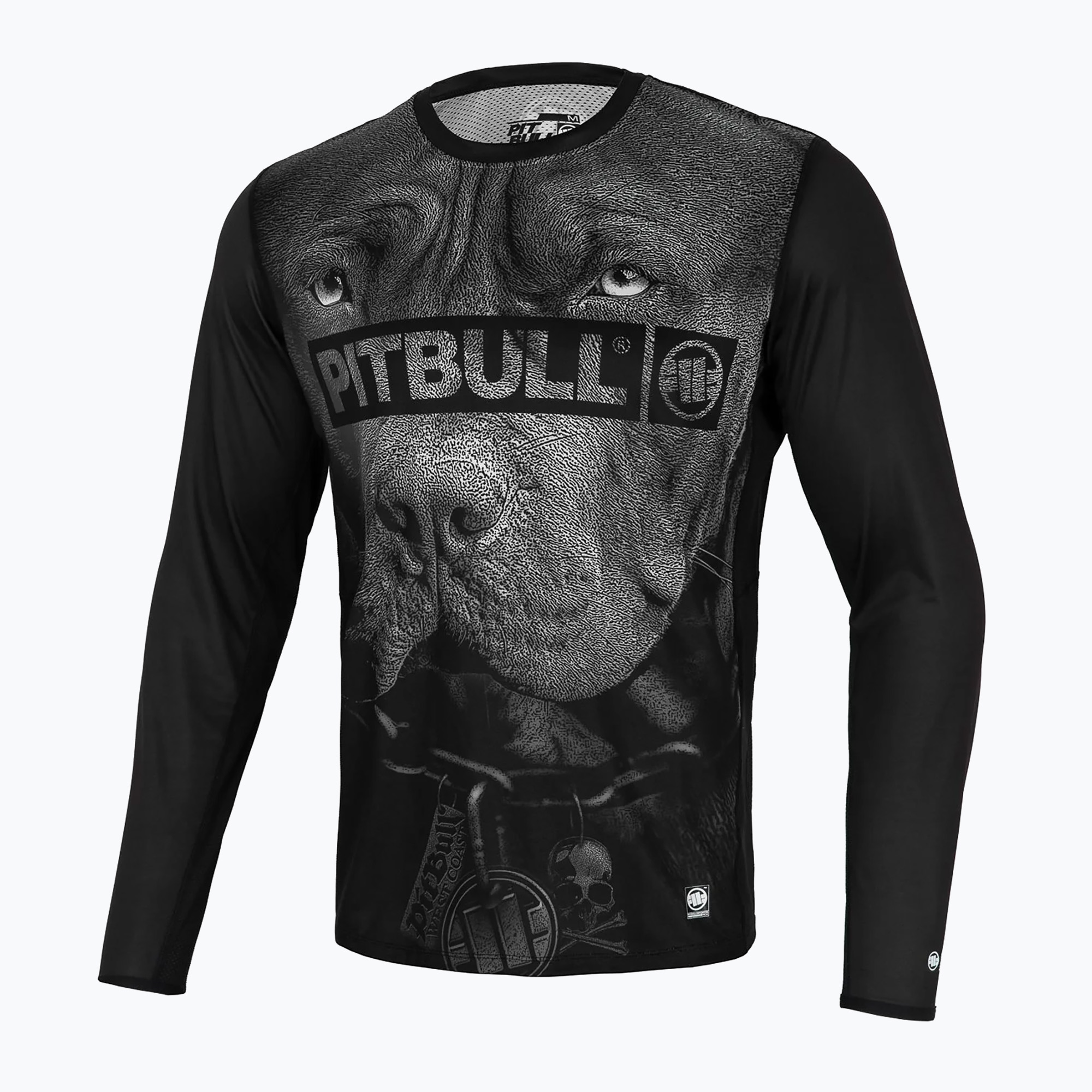 Pánske tričko s dlhým rukávom Pitbull Mesh Performance Pro Plus Training Born in 1989 black (Mesh Performance Pro Plus Born in 1989 932251900001)