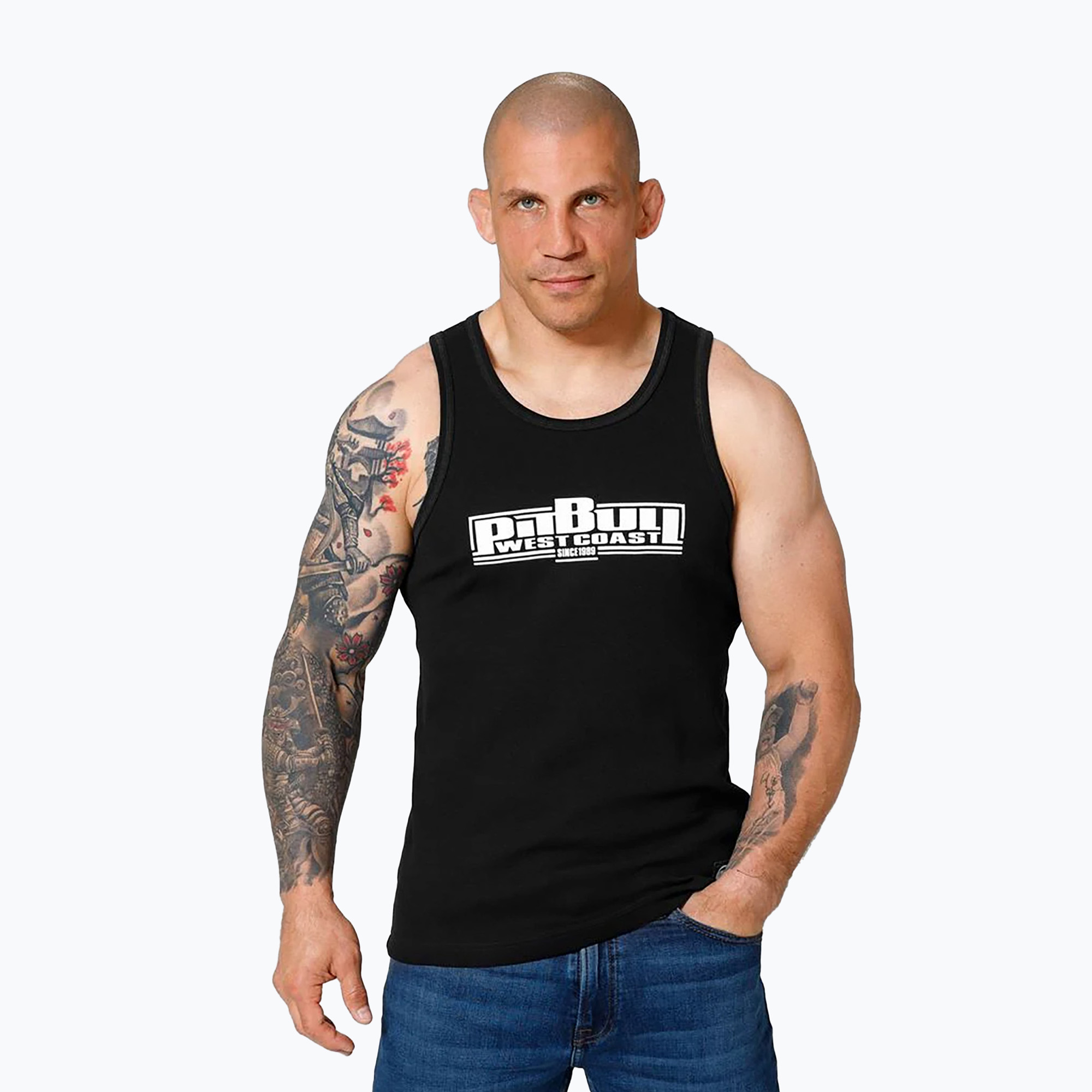Pánske boxerské tielko Pitbull čierne (Boxing Tank Top 223006900003)