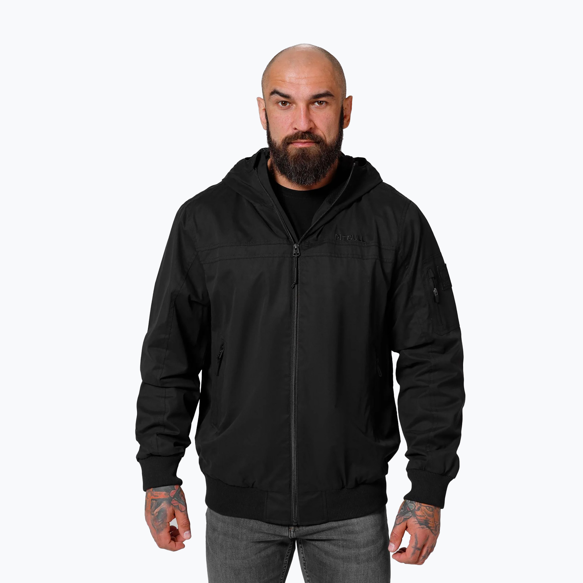 Pánska bunda Pitbull Longwood Hooded black