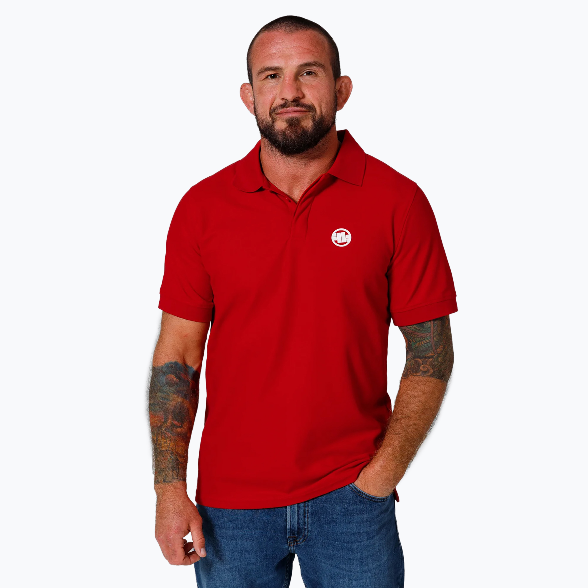 Pánska polokošeľa Pitbull West Coast Rockey Polo red (Rockey Polo 244018450004)