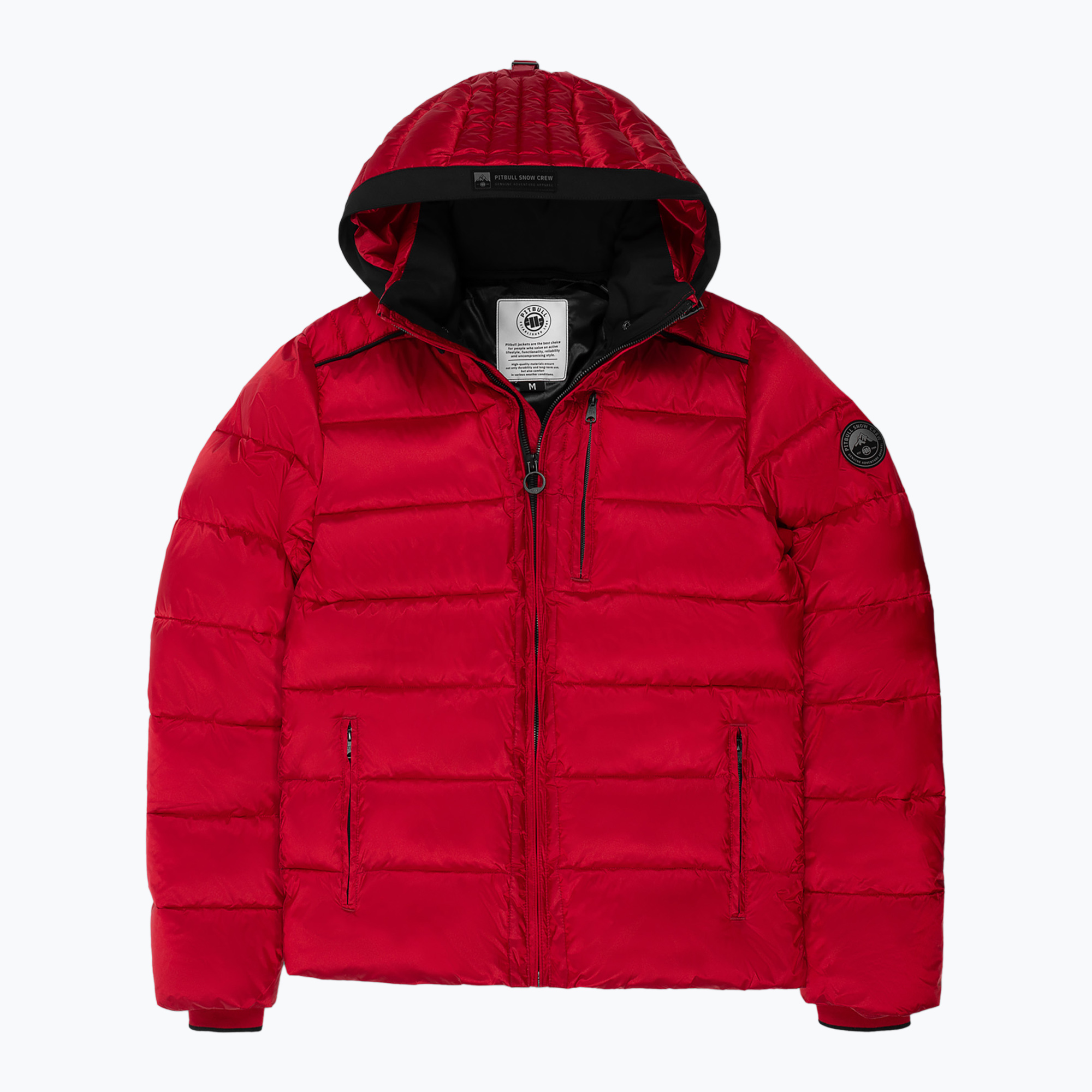 Pánska zimná bunda Pitbull Barles Ribstop s kapucňou červená (Barles Ribstop Padded Hooded 524036450003)