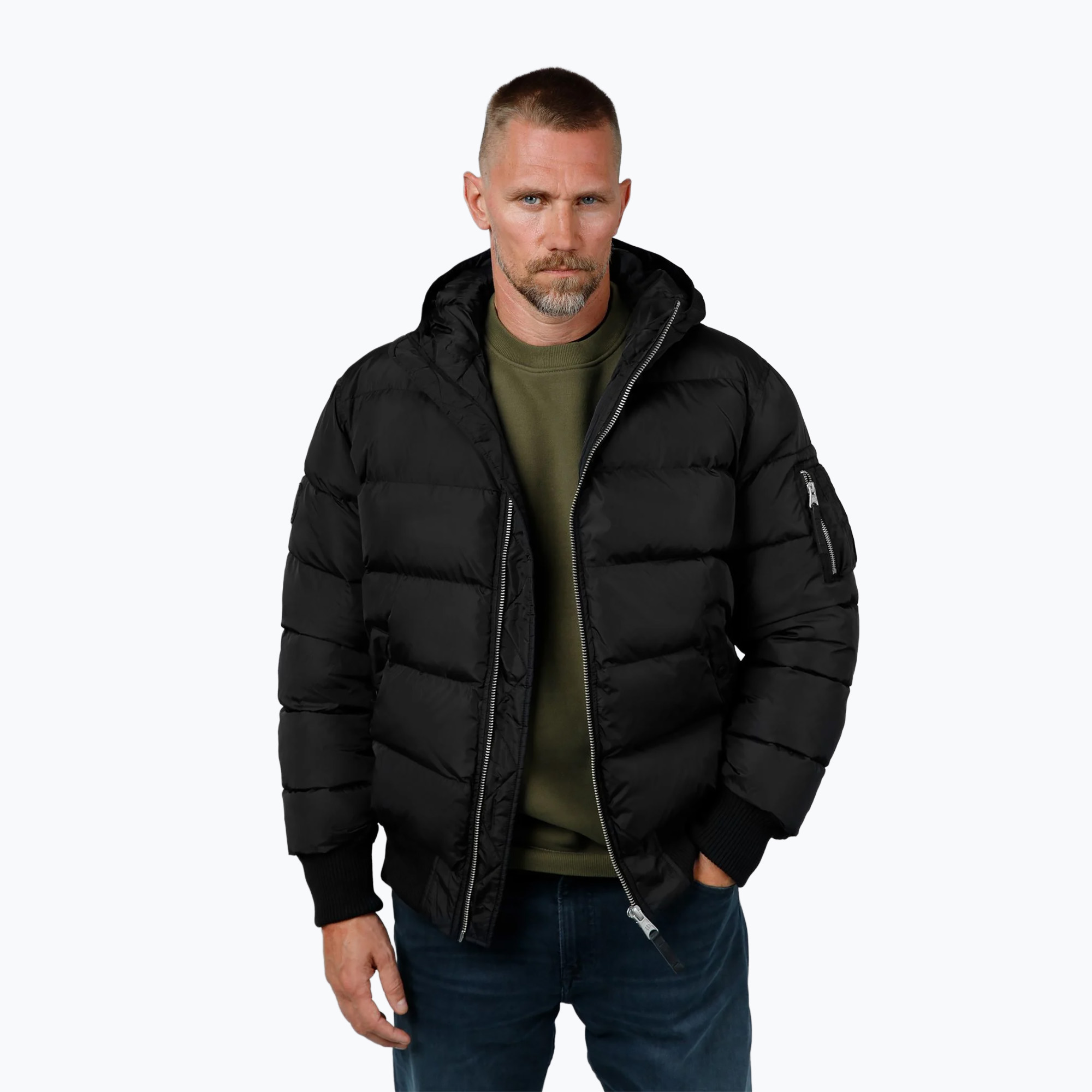 Pánska zimná bunda Pitbull Gopher Quilted Hooded black (Gopher Quilted Hooded 524040900004)