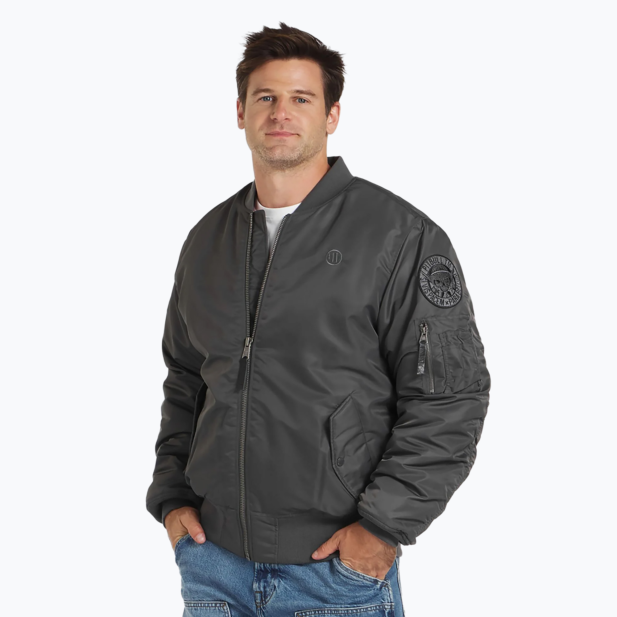 Pánska bunda Pitbull West Coast Ma 1 Verano Bomber graphite (Ma 1 Verano Bomber 523025180003)