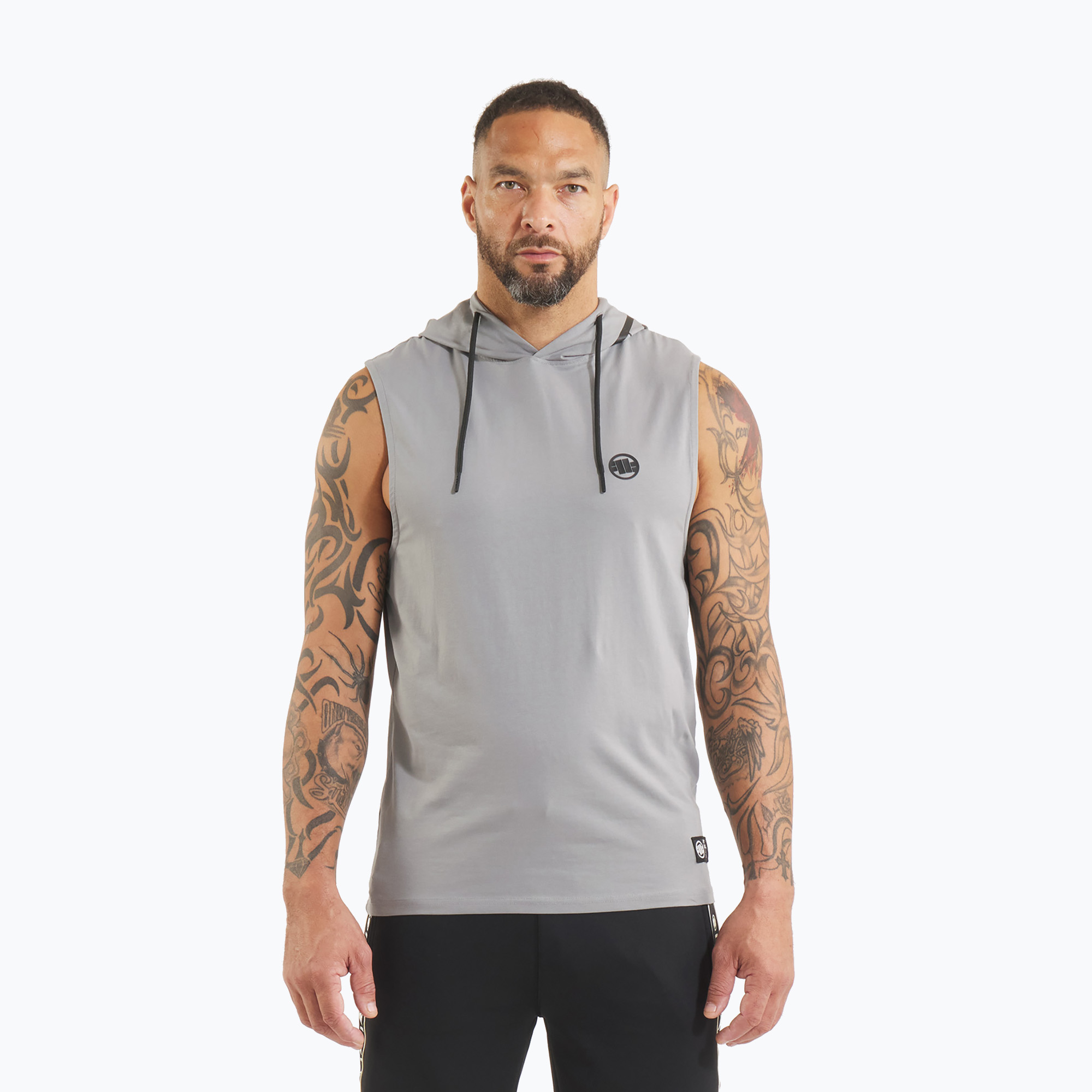 Pánske tričkoPitbull Mercado Hilltop Hooded Sleeveless grey (Mercado Hilltop Hooded Sleeveless 223001160005)