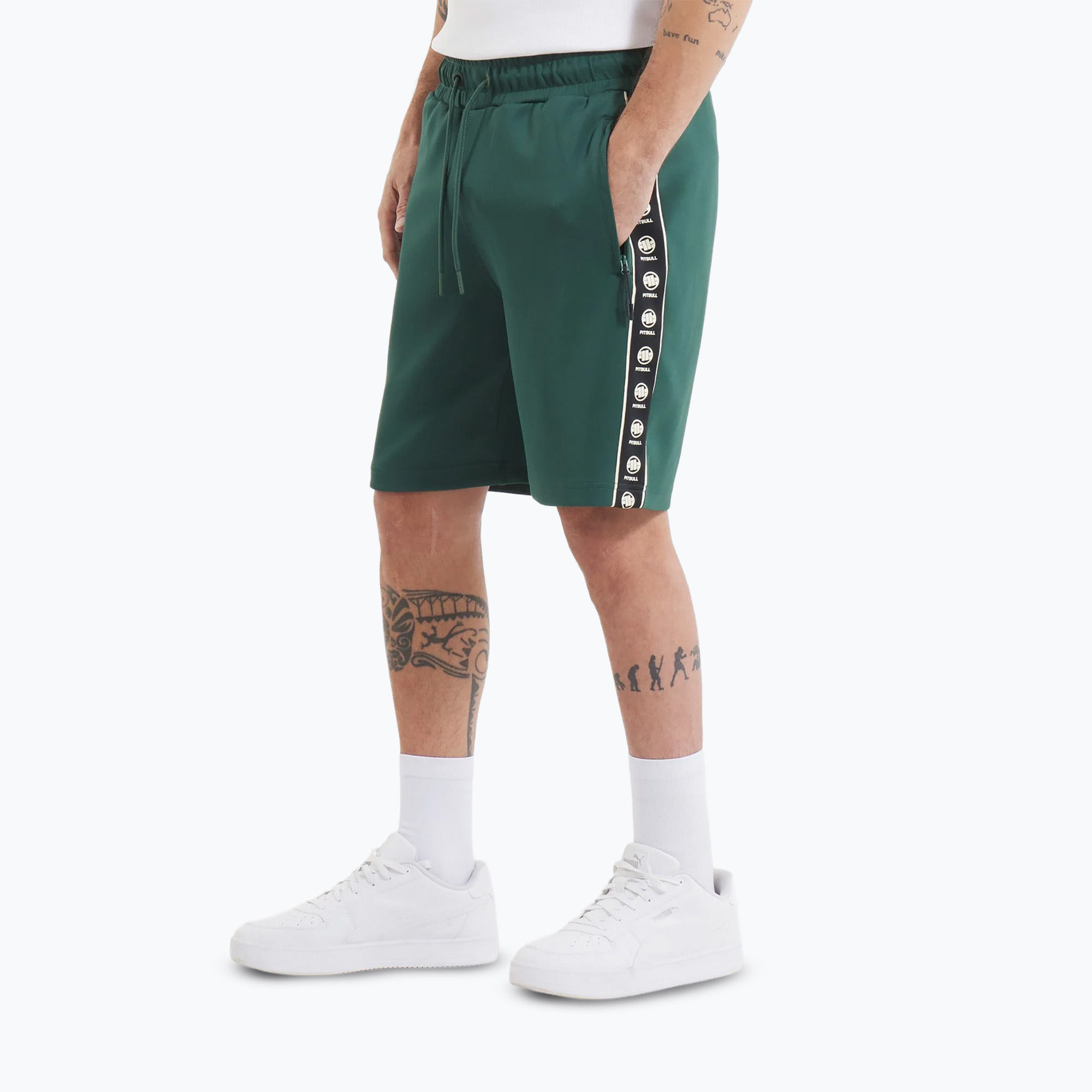 Pánske šortky Pitbull Track Shorts Powers bottle green
