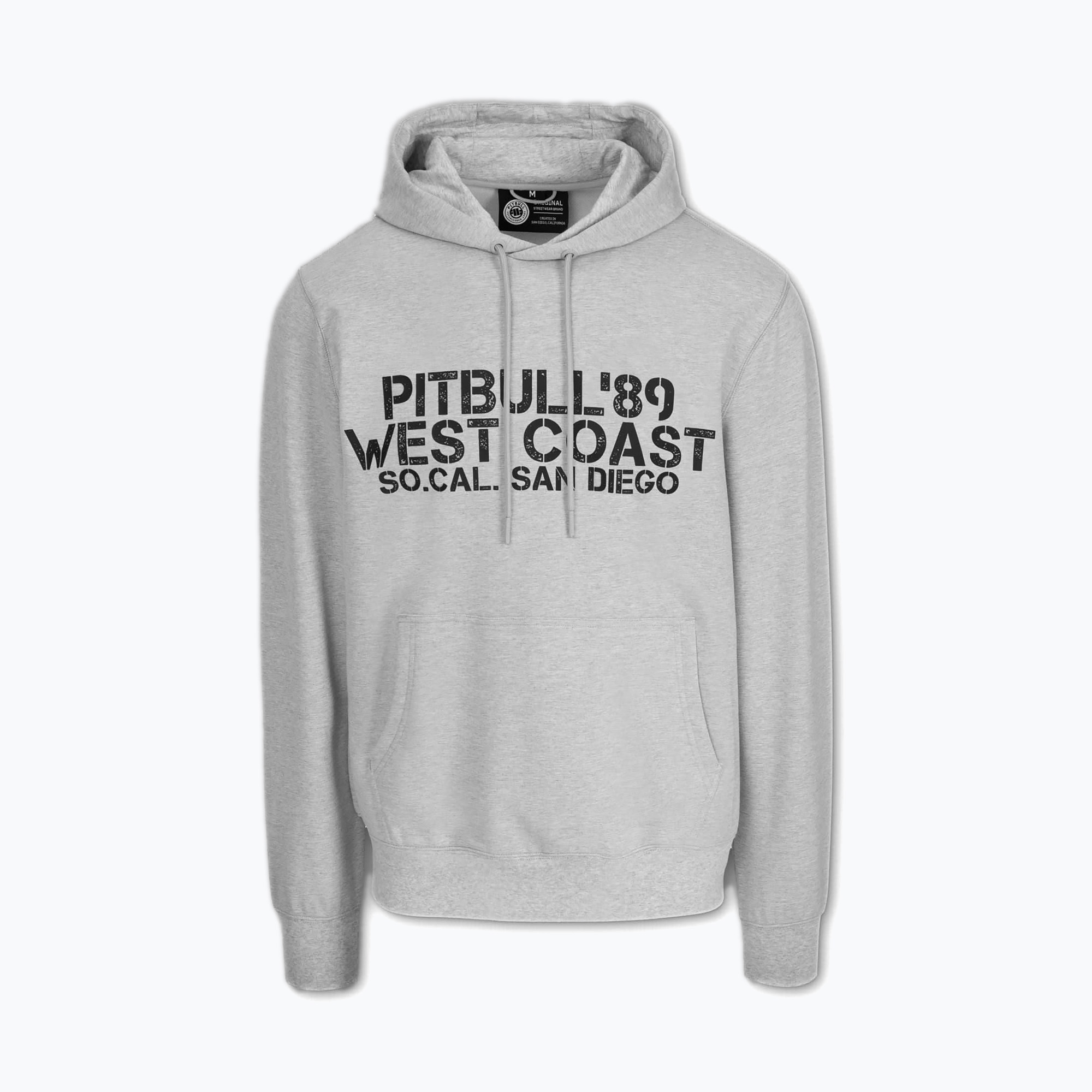 Pánska mikina Pitbull Driving s kapucňou šedá/melanžová (Driving Hooded Sweatshirt 125052121002)