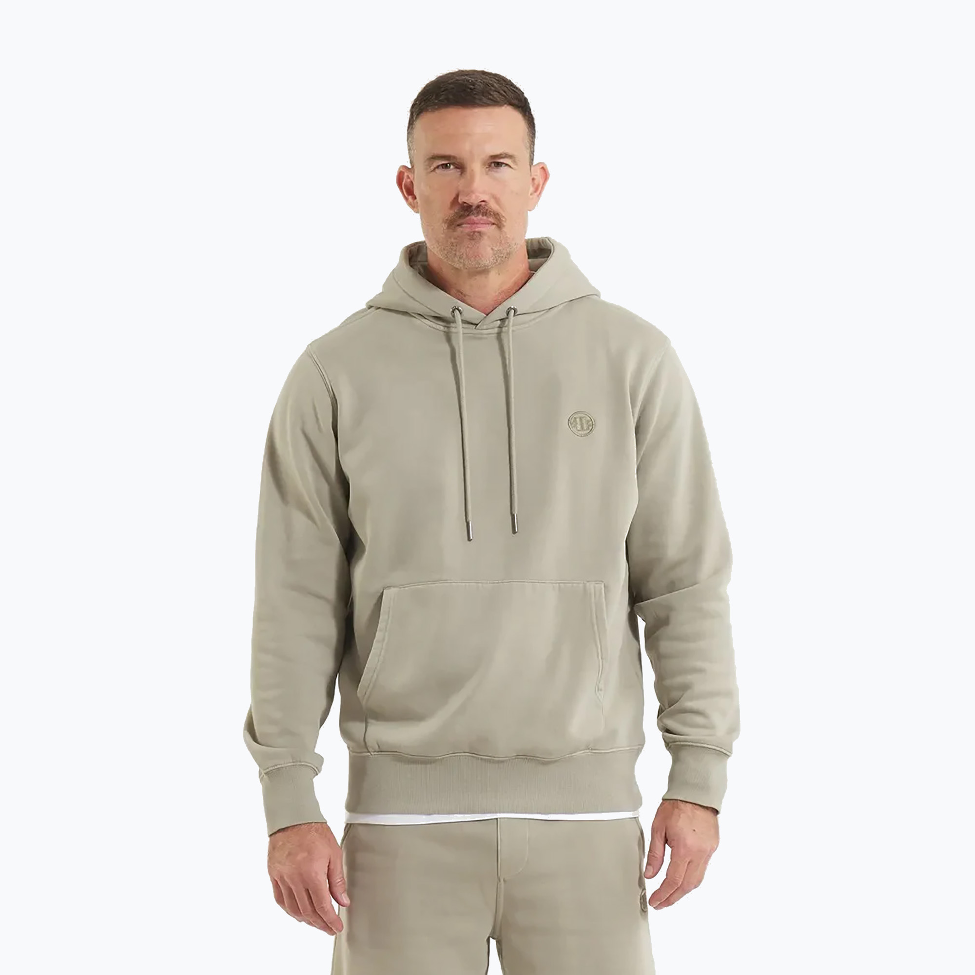 Pánska mikina Pitbull Lancaster 2 s kapucňou šedá harbour (Lancaster 2 Hooded Sweatshirt 125044130005)