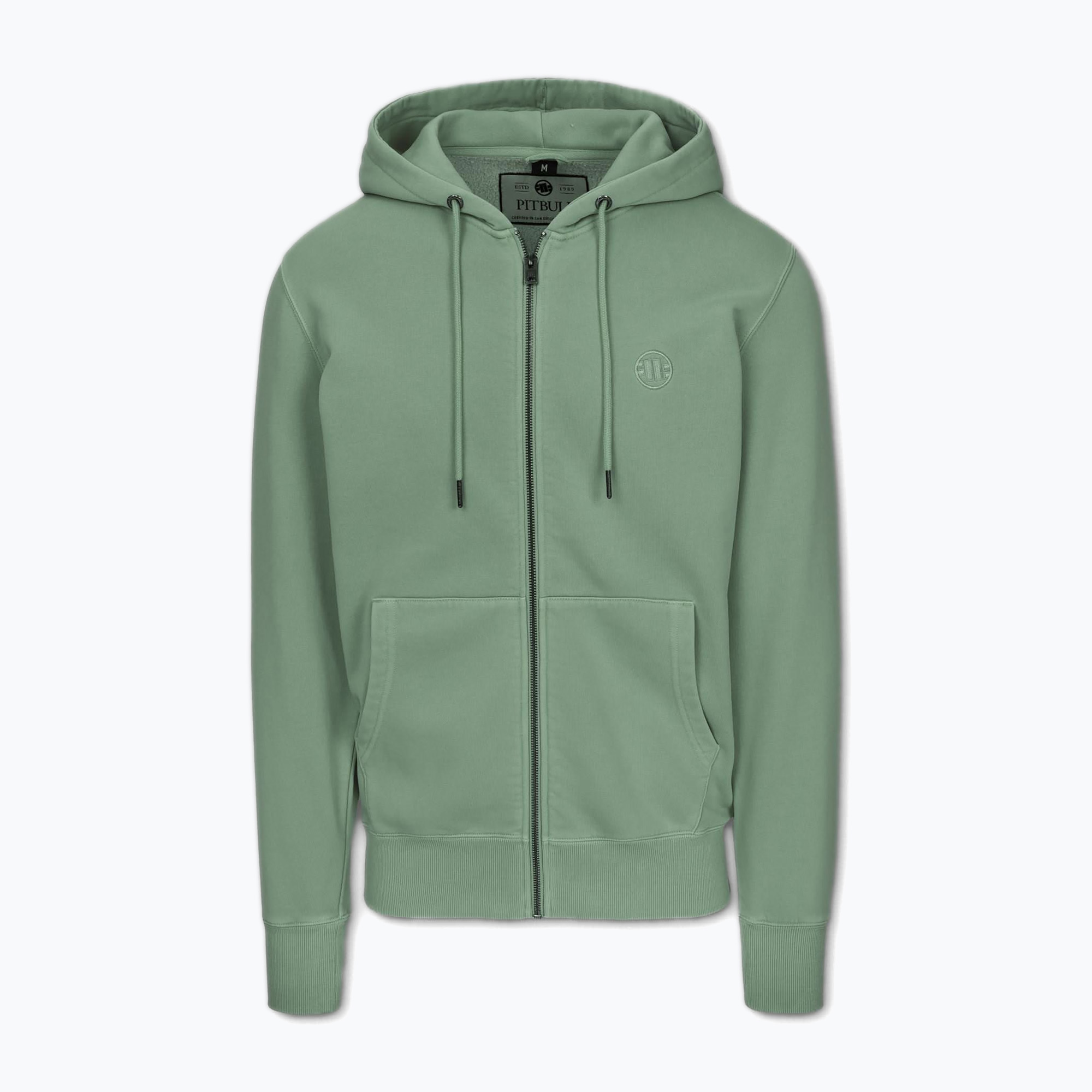 Pánska mikina Pitbull Lancaster 2 s kapucňou na zips spraná zelená (Lancaster 2 Hooded Zip Sweatshirt 135044352002)