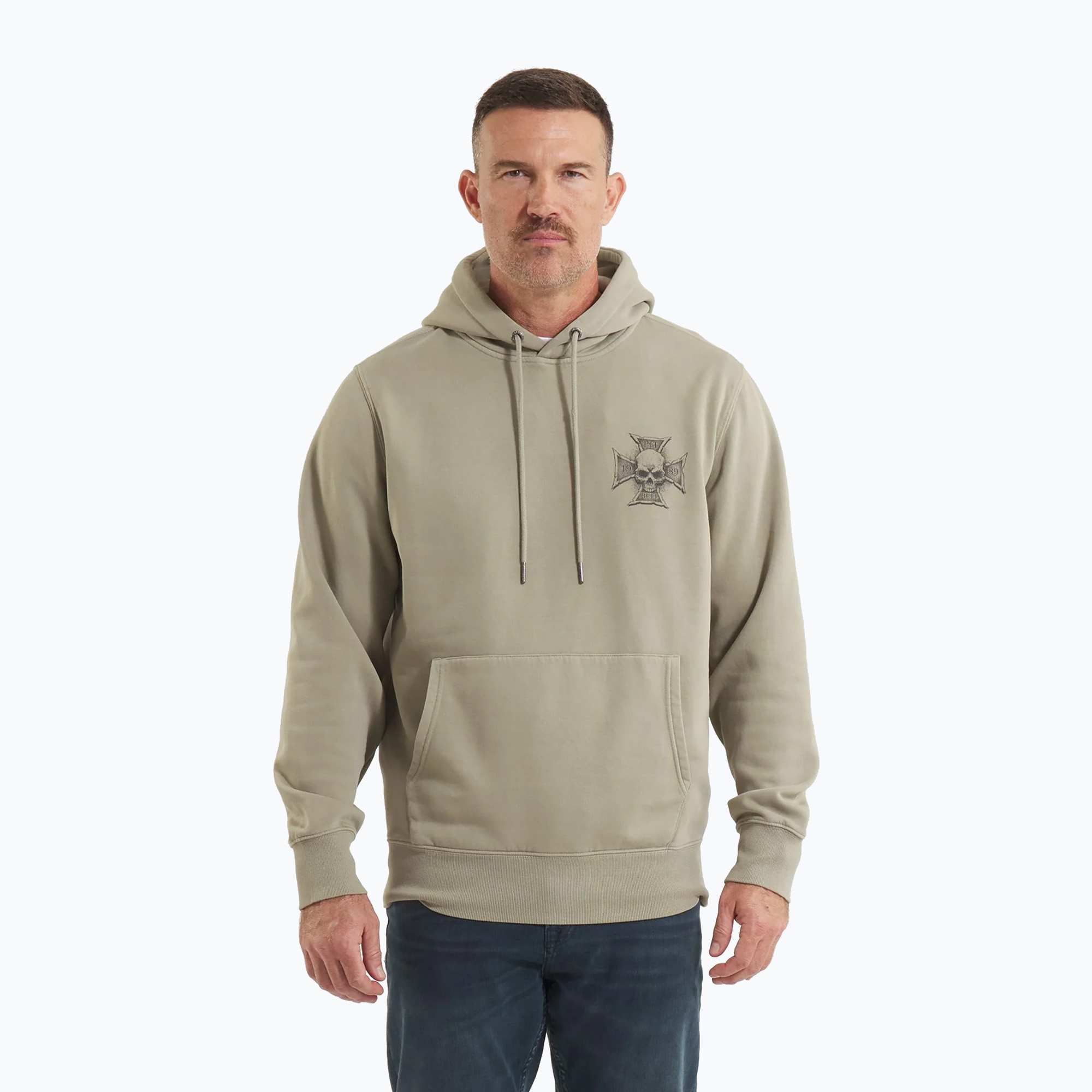 Pánska mikina s kapucňou Pitbull Bite Me Sweatshirt šedá harbour (Bite Me Hooded Swaetshirt 125055130005)