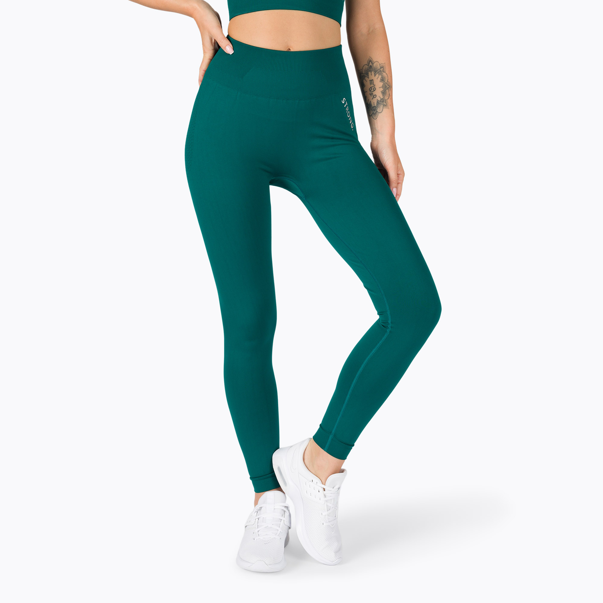 Dámske bezšvové legíny STRONG POINT Shape & Comfort Push Up zelené 1131 (Shape & Comfort Push Up 1131)