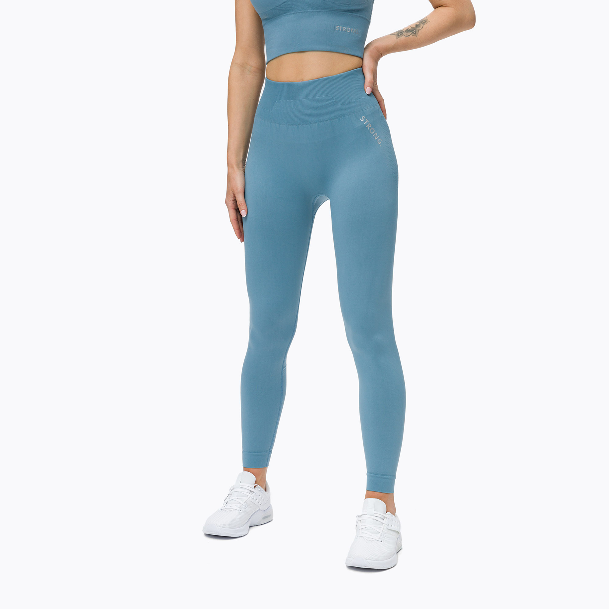 Dámske bezšvové legíny STRONG POINT Shape & Comfort Push Up modré 1129 (Shape & Comfort Push Up 1129)