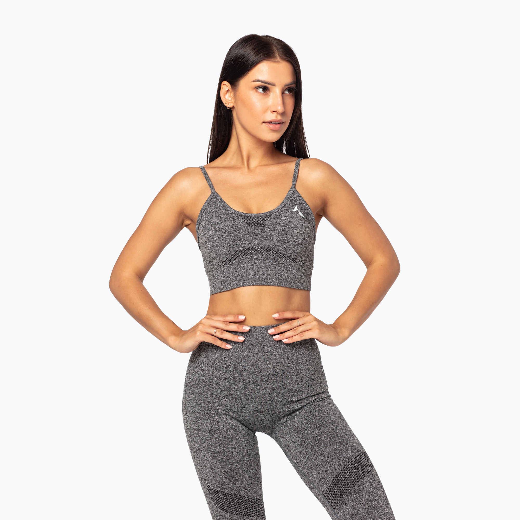 Fitness Carpatree Vibe Bezšvová podprsenka šedá melanžová (Vibe Seamless CP-VSB)