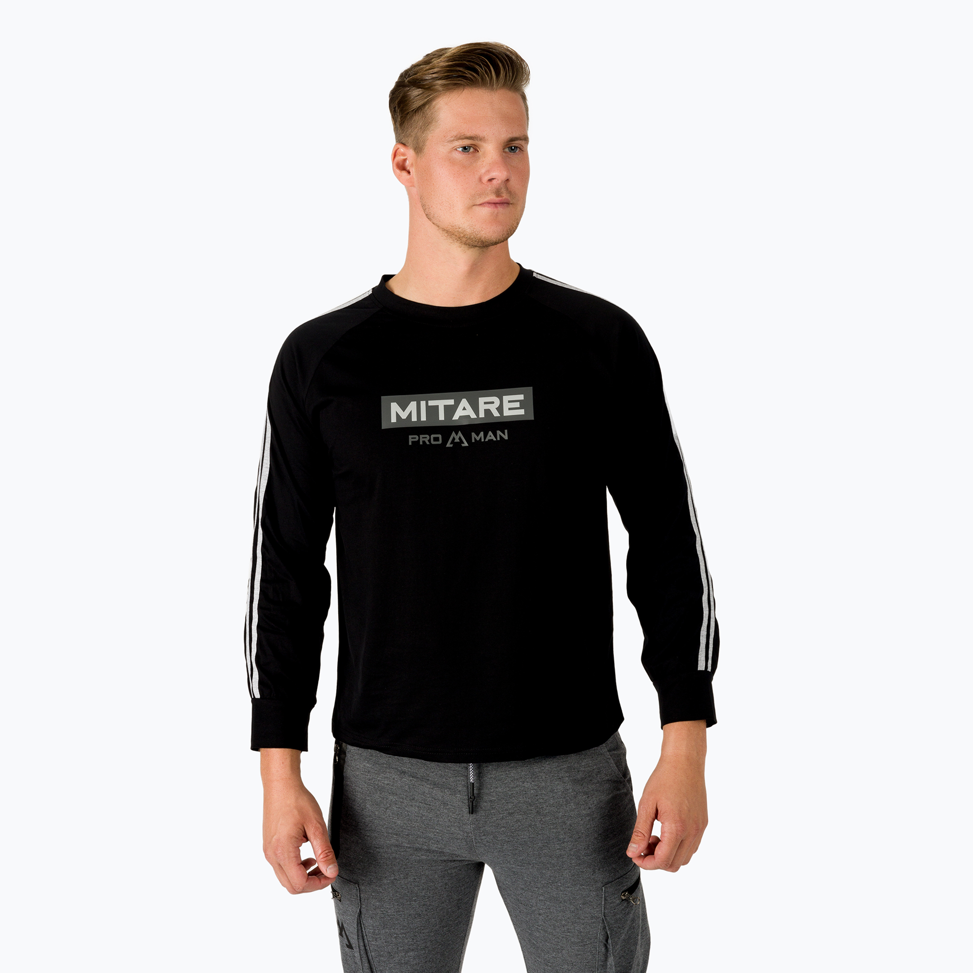 MITARE PRO pánske tričko s dlhým rukávom čierne K090 (K090PRO)