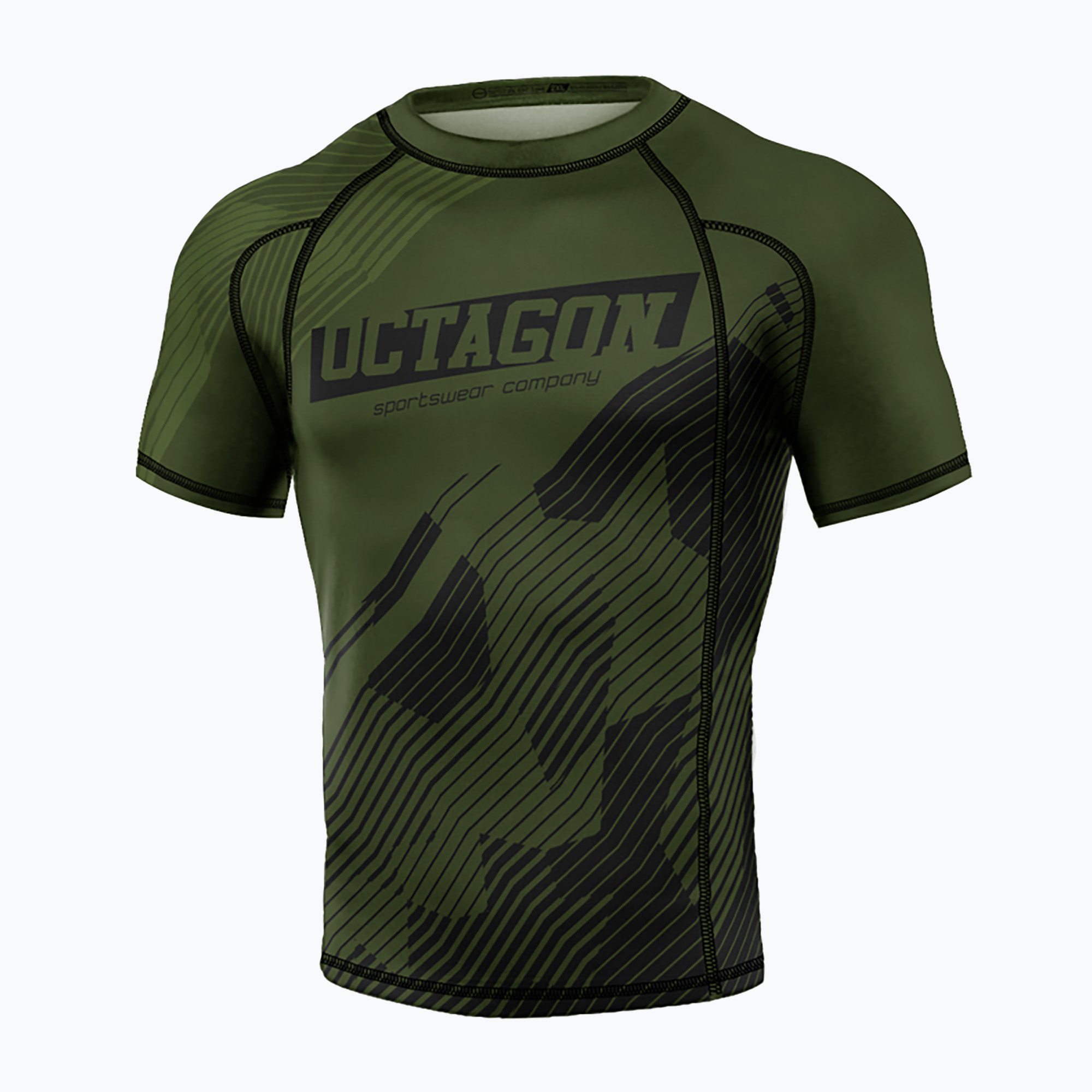 Pánsky rashguard Octagon Broken Line Premium khaki