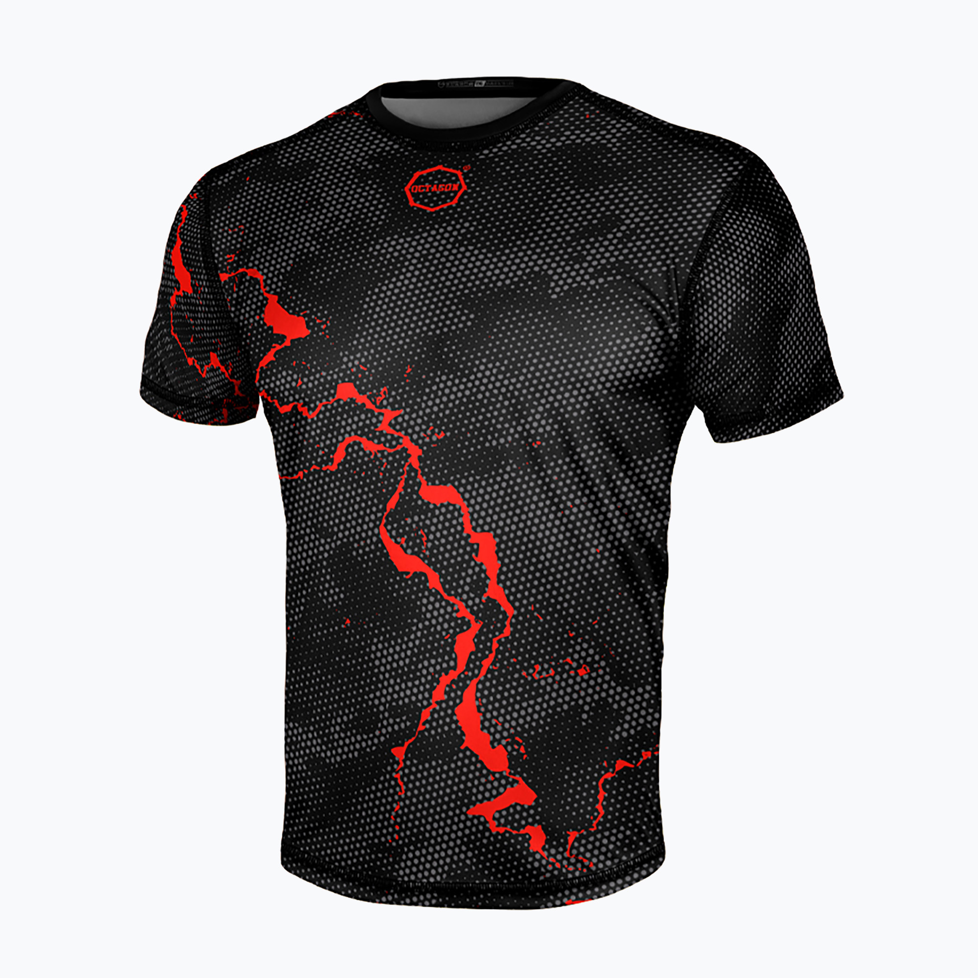 Pánske tréningové tričko Octagon Marble camo red (Marble Camo 10877-TS)