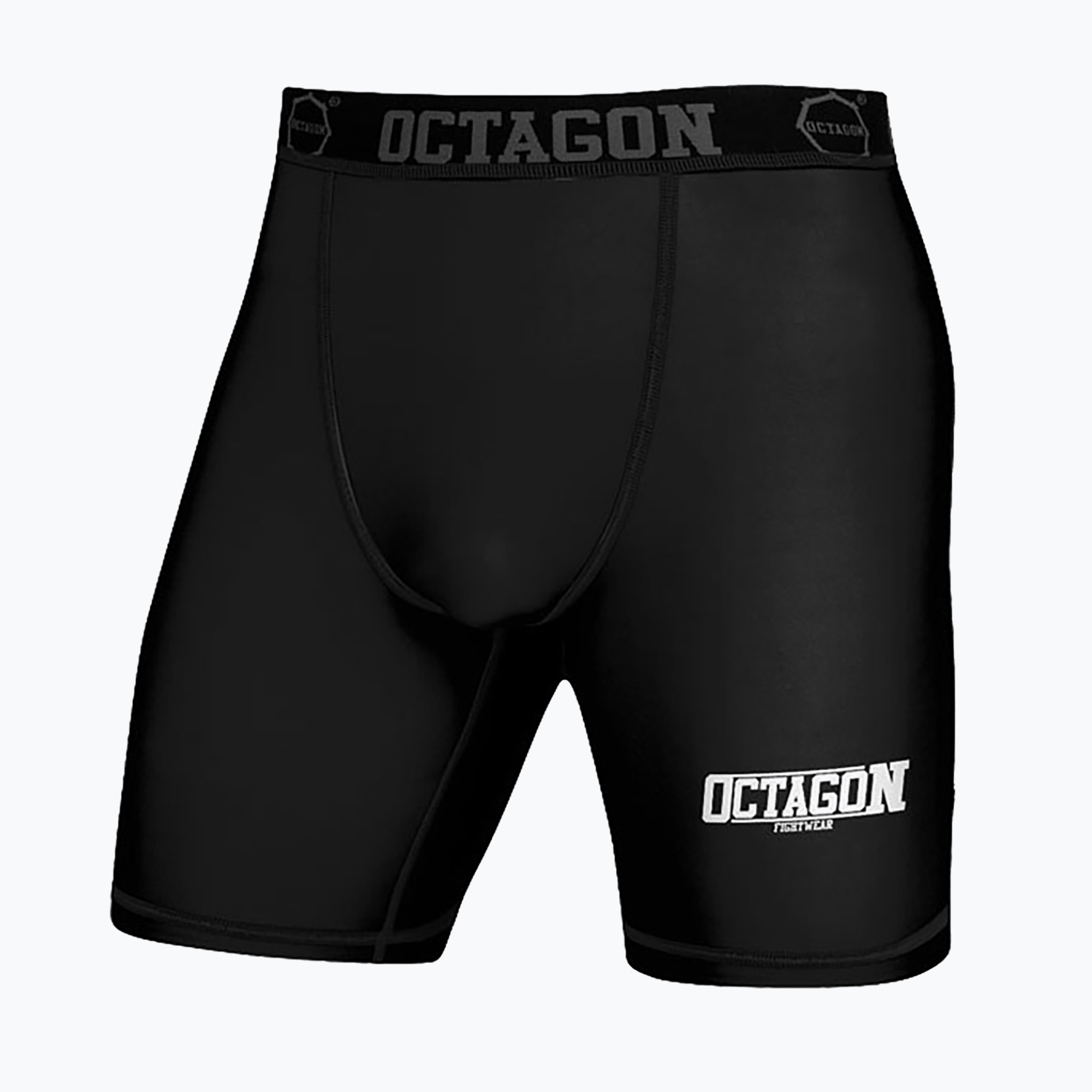 Pánske kompresné šortky Octagon Fight Wear black/white (Fight Wear 10192-SK)