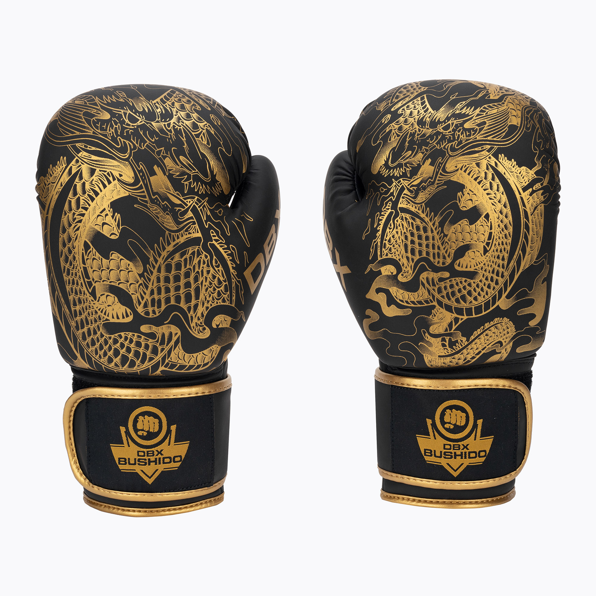 DBX BUSHIDO "Gold Dragon" boxerské rukavice zlaté/čierne (Gold Dragon DBX-SNAKE)