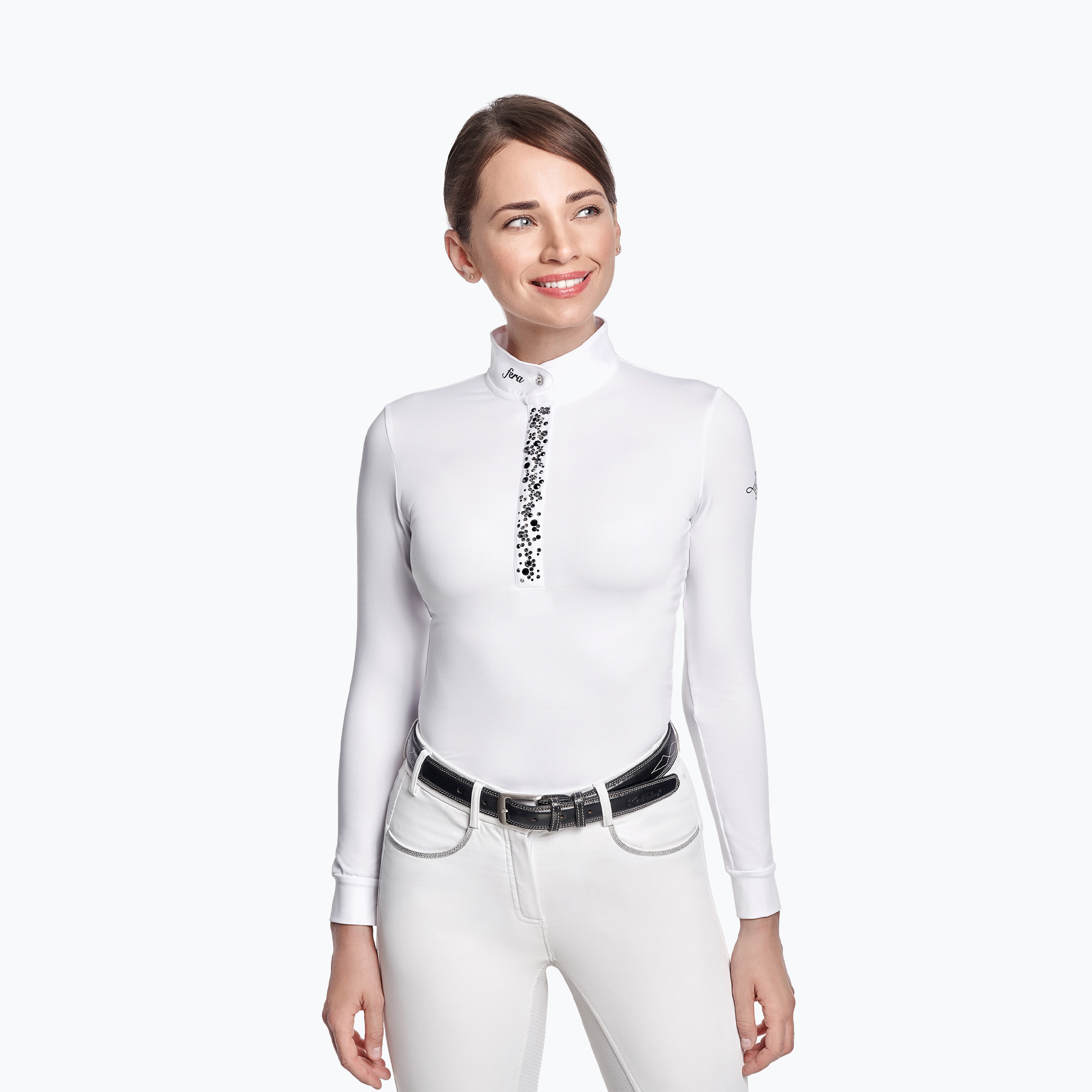 Dámske súťažné tričko s dlhým rukávom Fera Nebula white 1.1.l (Nebula 1.1.l)