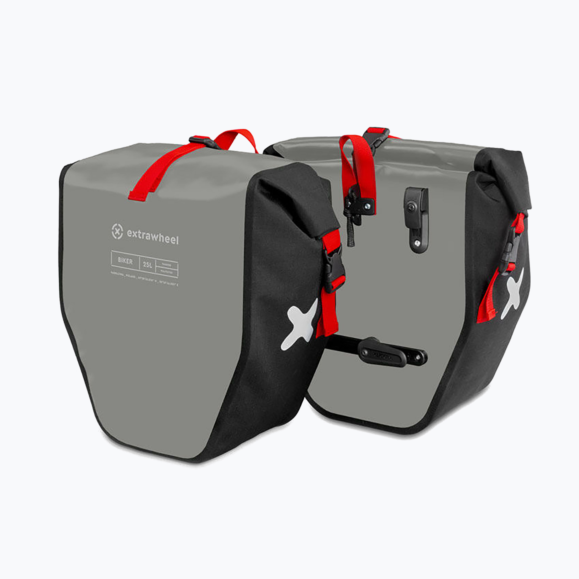 Brašne na bicykel Extrawheel Biker 25L 2 ks čierna/sivá E12 (Biker E0120)