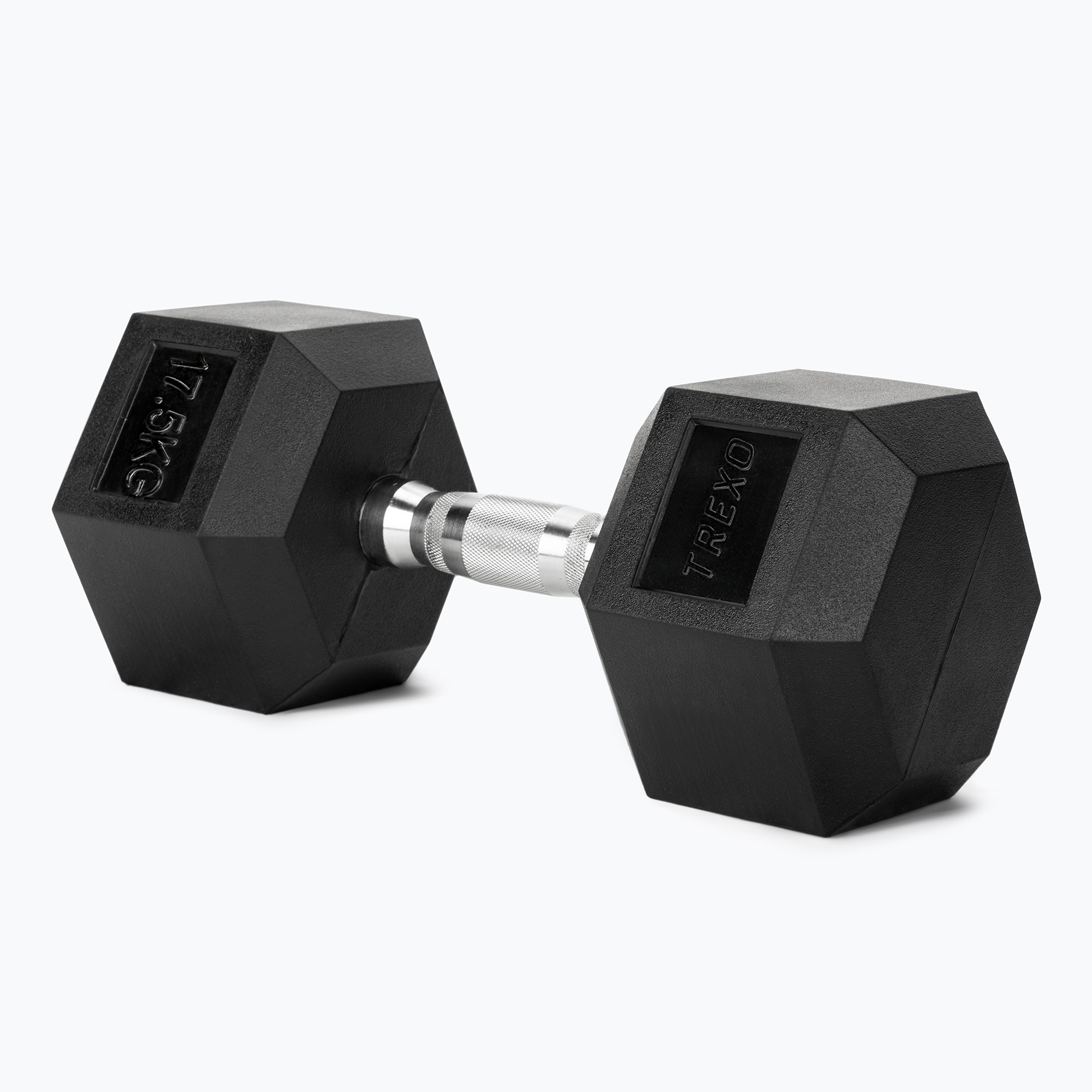 Pogumovaná činka TREXO Hex 17,5 kg (Hex HXD175)
