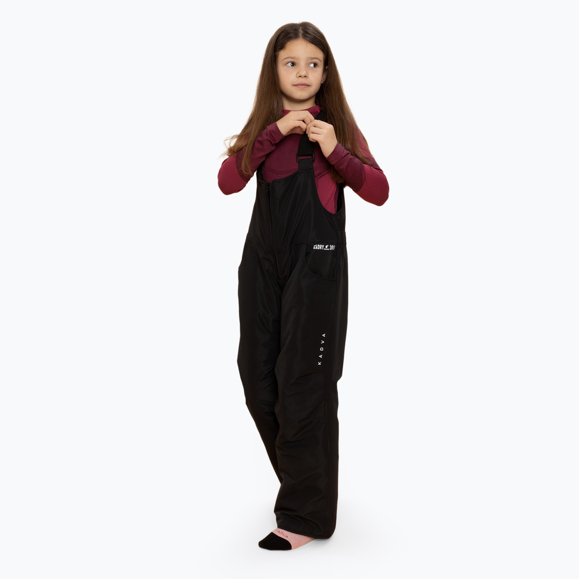 Detské lyžiarske nohavice KADVA Skiro Pants Jr black (Skiro Pants Jr KDV-B4AP065-BLK)