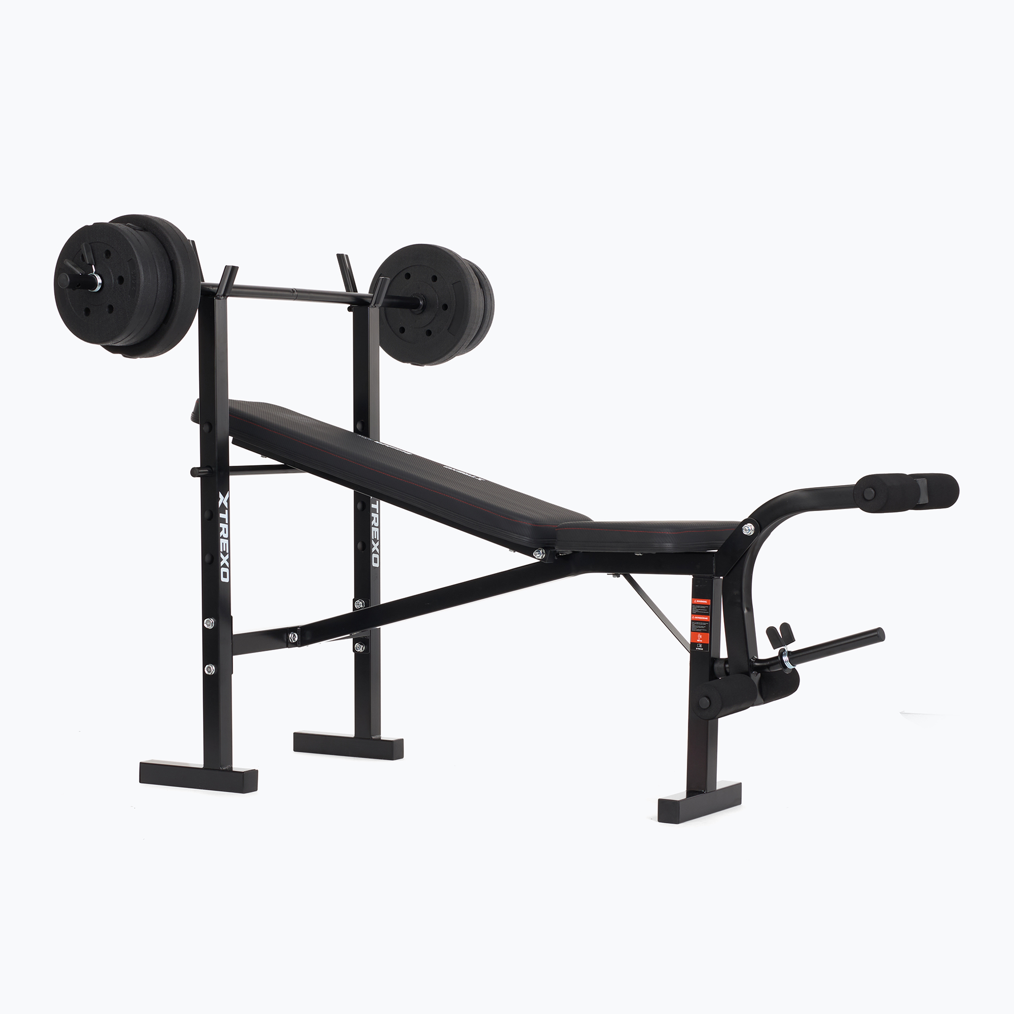 Posilňovacia lavica TREXO BenchFit Lite so stojanom a činkou black (BenchFit Lite TXO-B5Y001-BL)