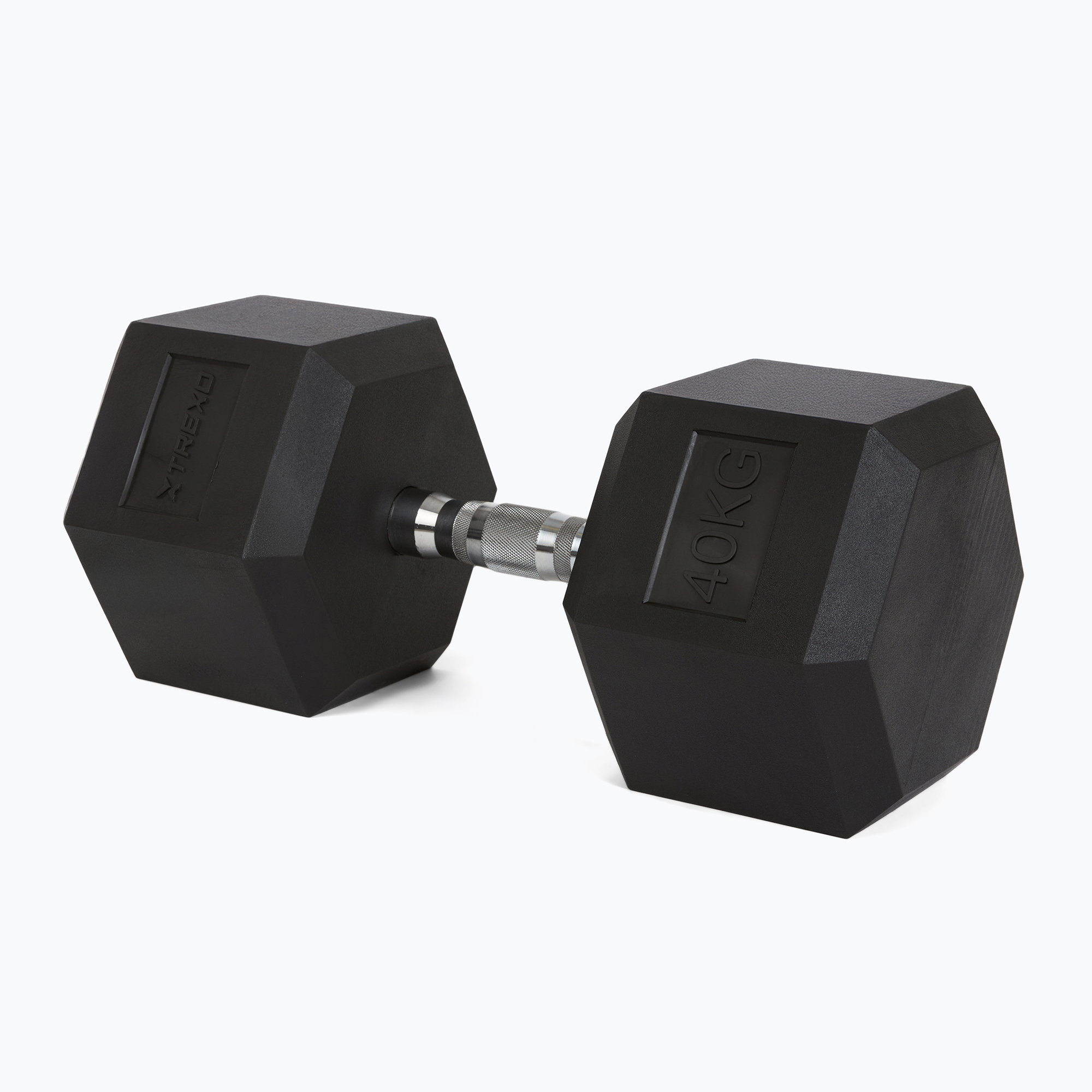 Pogumované činky TREXO Hex 40 kg