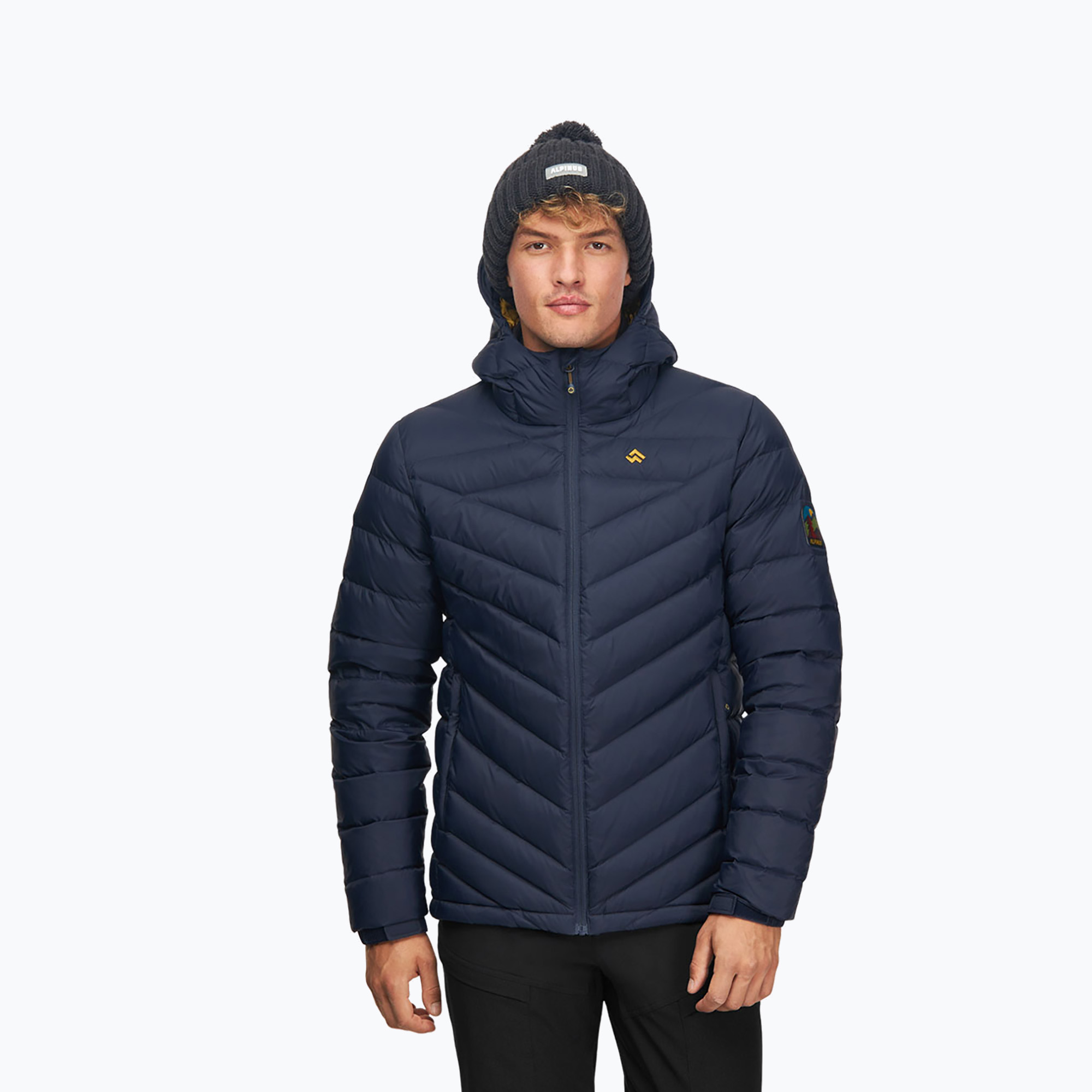 Kurtka puchowa meska Alpinus Monsivo navy/ mustard (Monviso K15664)