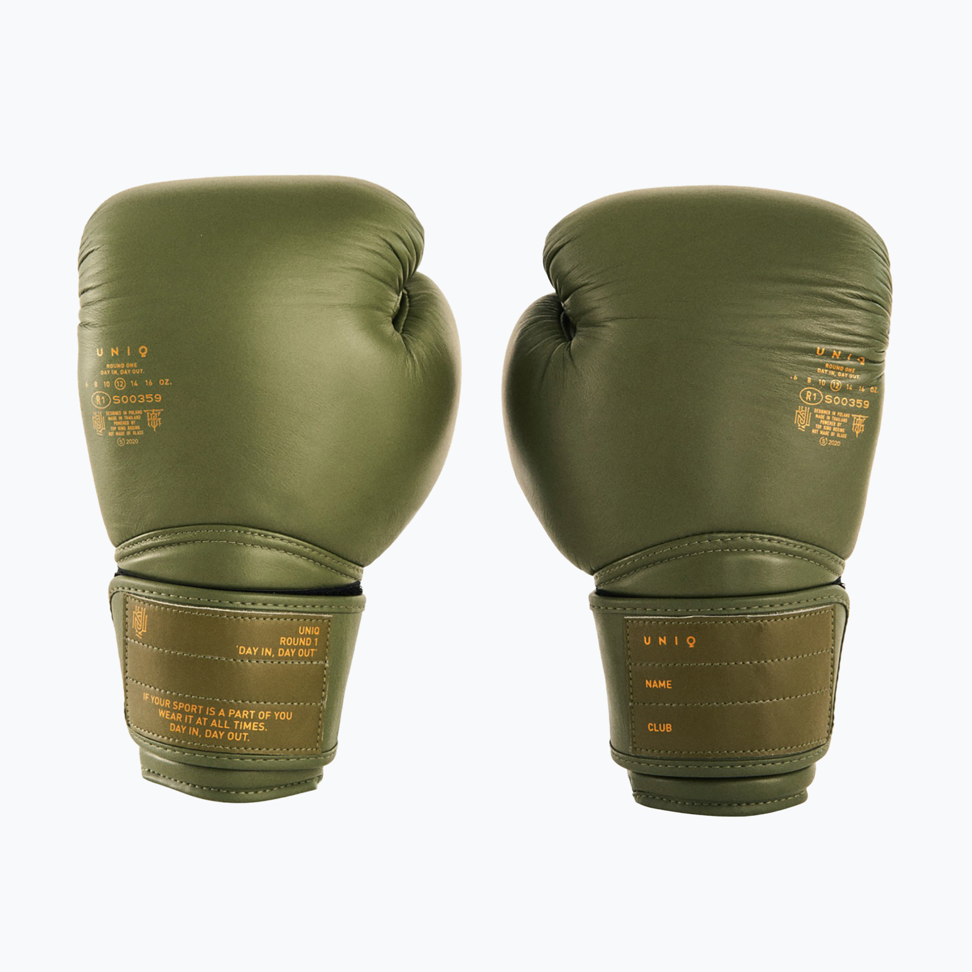 Boxerské rukavice UNIQ Velcro classic khaki (Velcro UQBGV-C3-OLIVE)