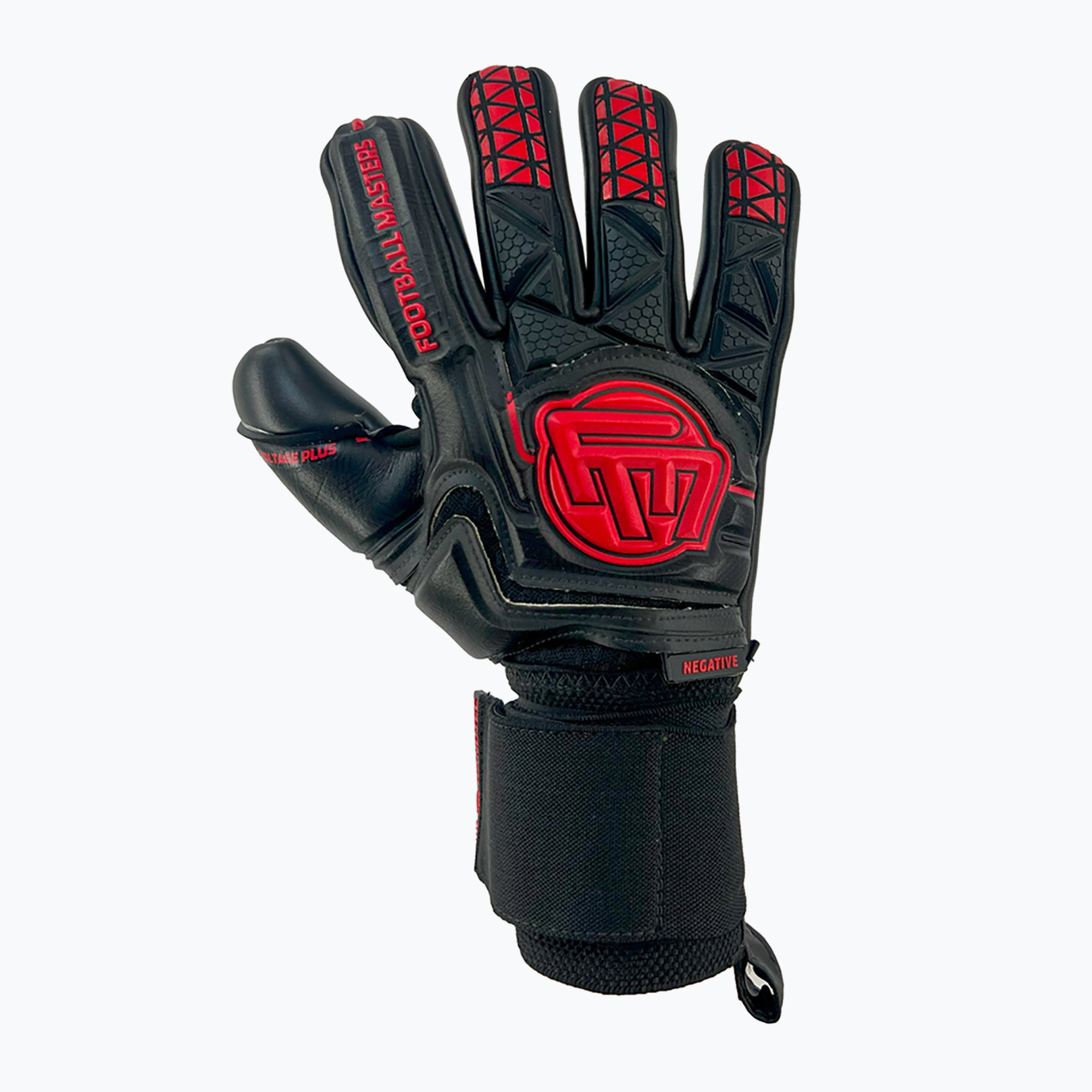 Brankárske rukavice Football Masters Voltage Plus NC black/red (Voltage Plus NC 1773)