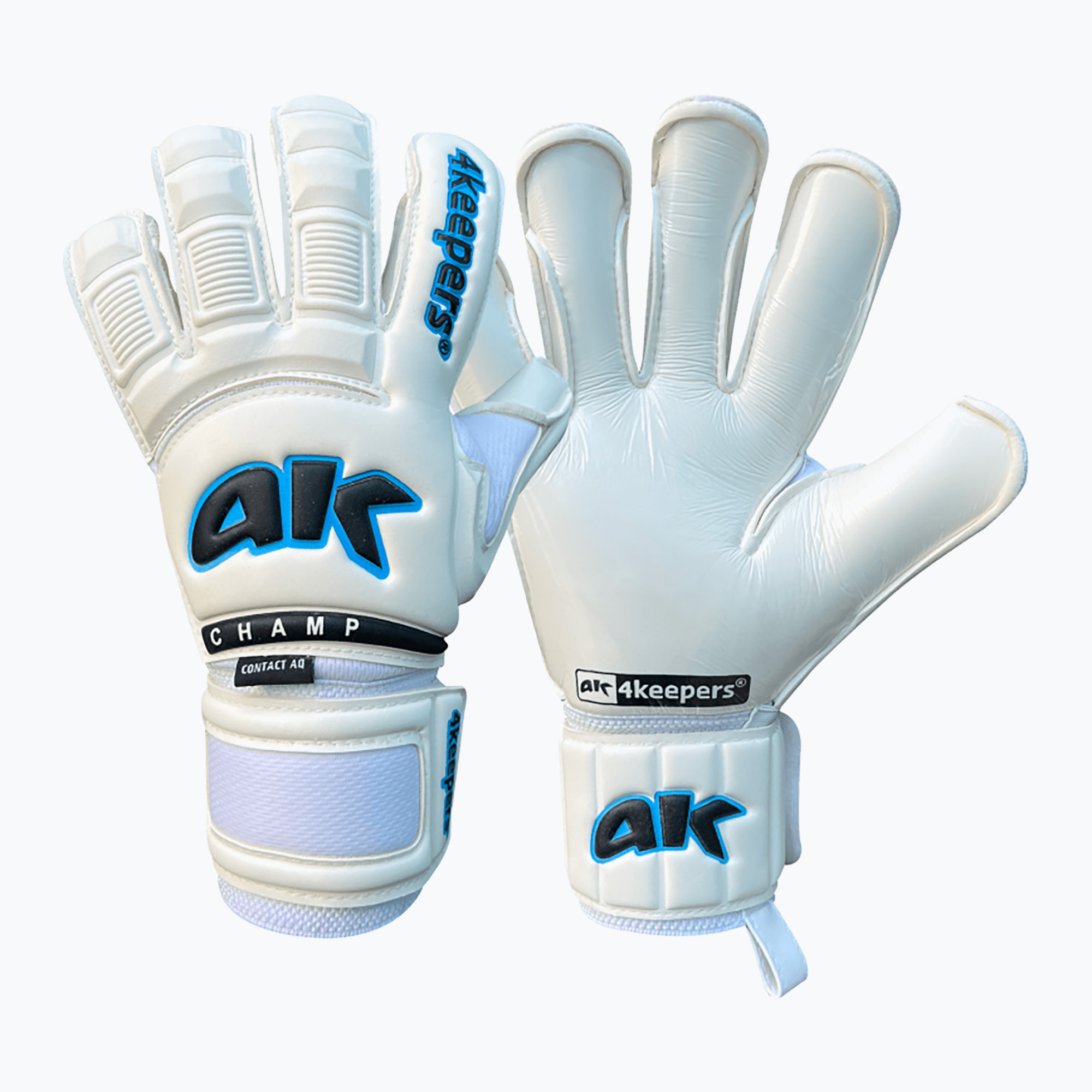 Detské brankárske rukavice 4Keepers Champ AQ Contact VI biele