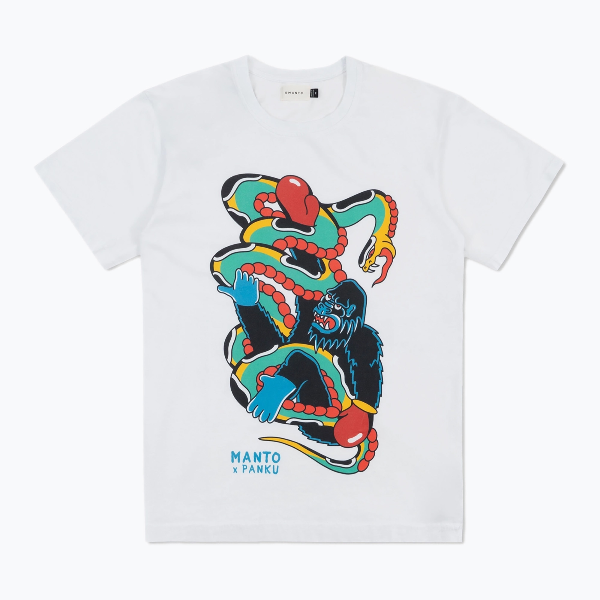 MANTO X Panku Struggle Tričko biele (X Panku Struggle MNT166_WHT)