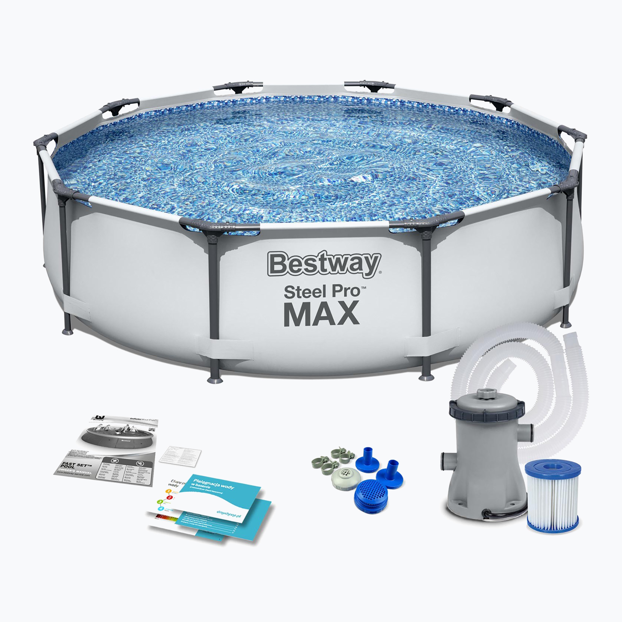Bestway Steel Pro Max Pool Set 305 x 76 cm sivá (Steel Pro Max Pool Set 56408)