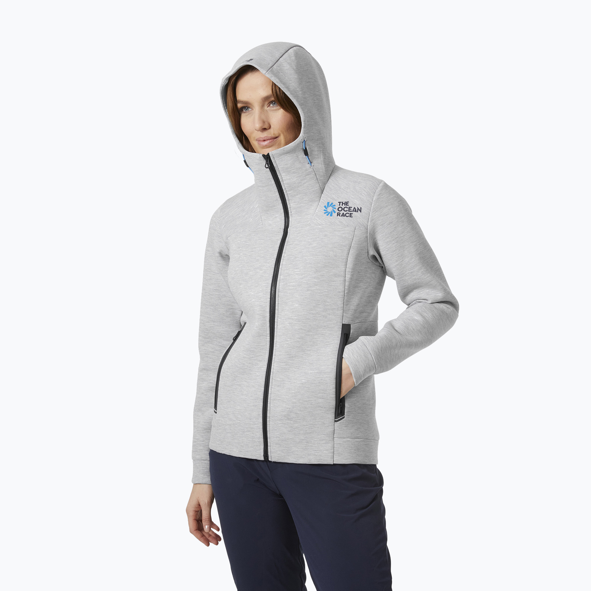Dámska plachetnicová bunda Helly Hansen The Ocean Race Hoodie grey/melange (The Ocean Race Hoodie 20280)