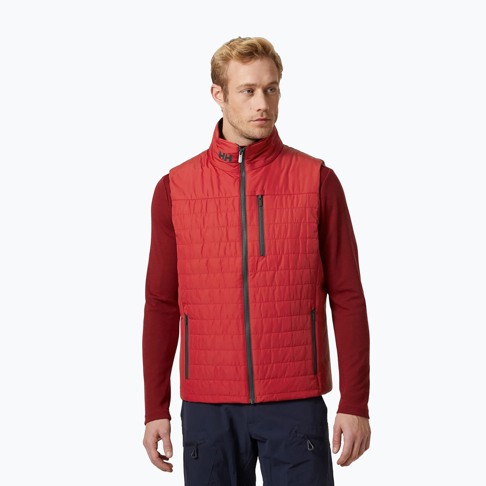 Helly Hansen pánske tričko bez rukávov Crew Insulator 2.0 červené 30377_162 (Crew Insulator 2.0 30377_162)
