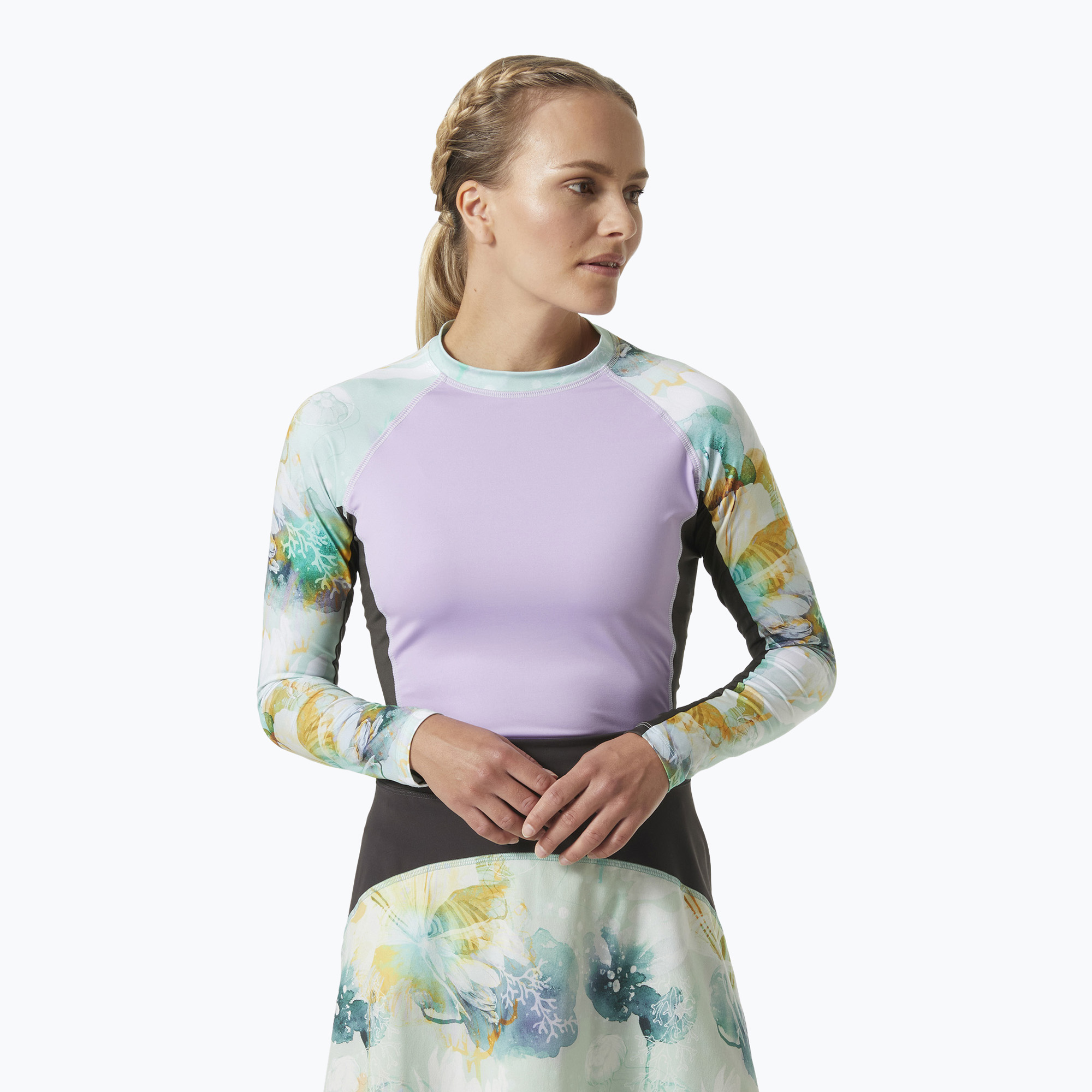 Longsleeve na plávanie dámsky Helly Hansen Waterwear Rashguard jade esra (Waterwear Rashguard 34321_406)