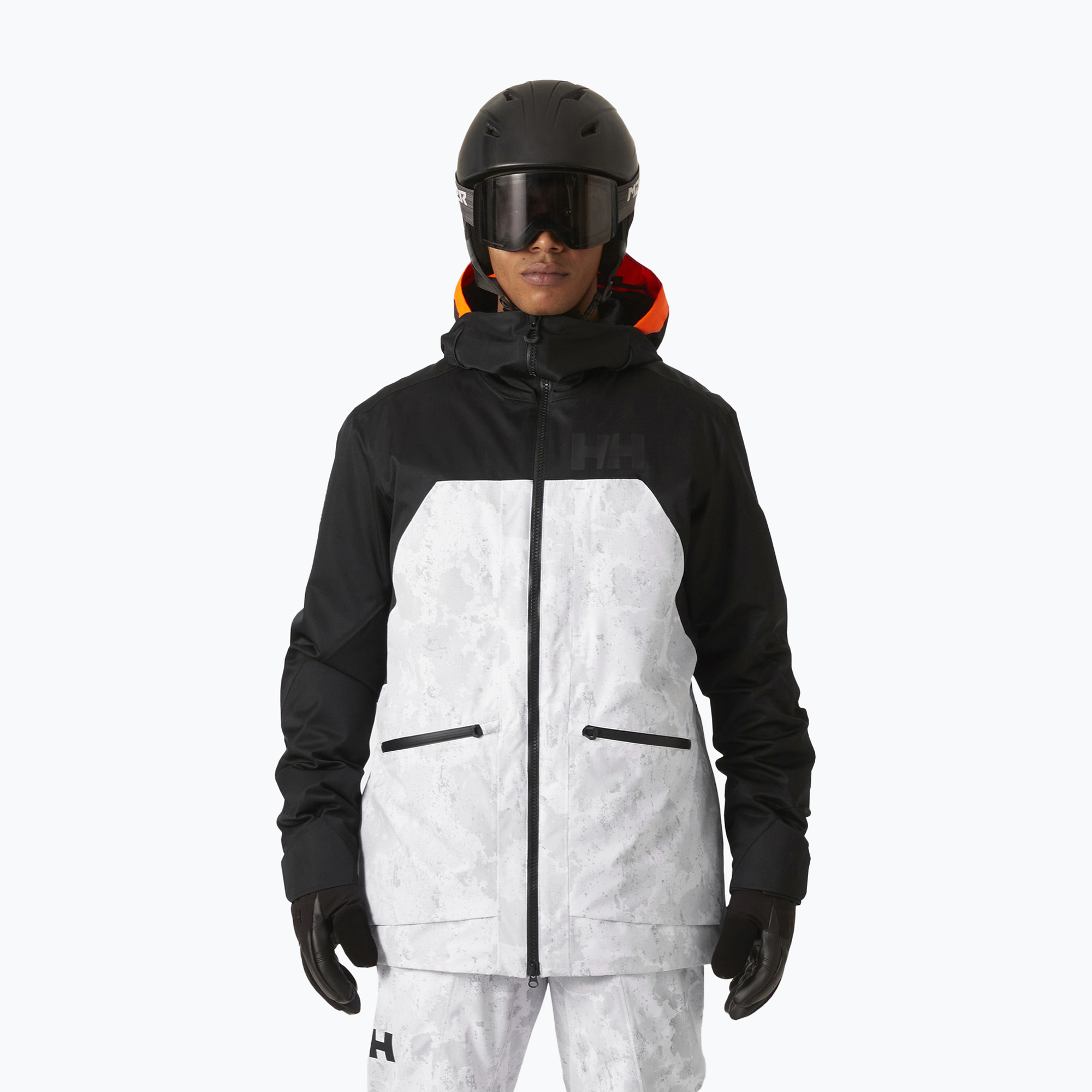 Pánska lyžiarska bunda Helly Hansen Straightline Lifaloft 2.0 grey fog snow camo aop (Straightline Lifaloft 2.0 65787_854)