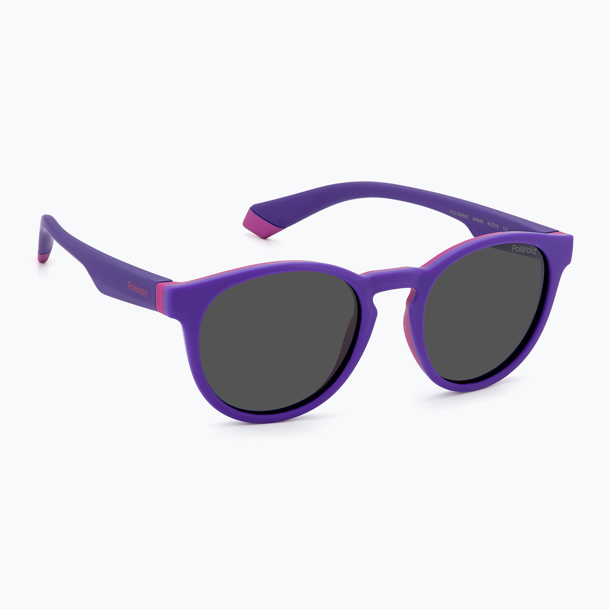 Detské polarizačné slnečné okuliare Polaroid PLD 8048/S lila violet/grey (PLD 8048/S 20487284845M9)