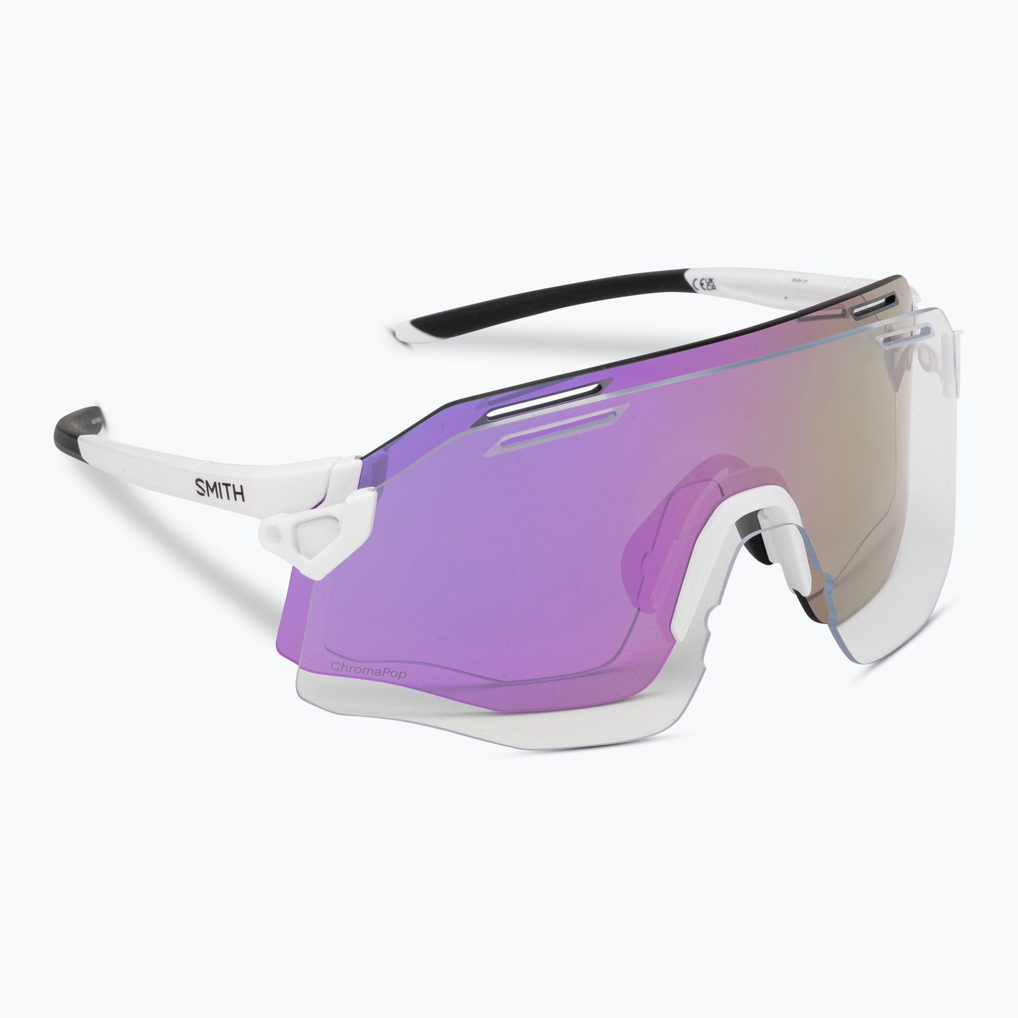 Slnečné okuliare Smith Vert white/chromapop violet mirror