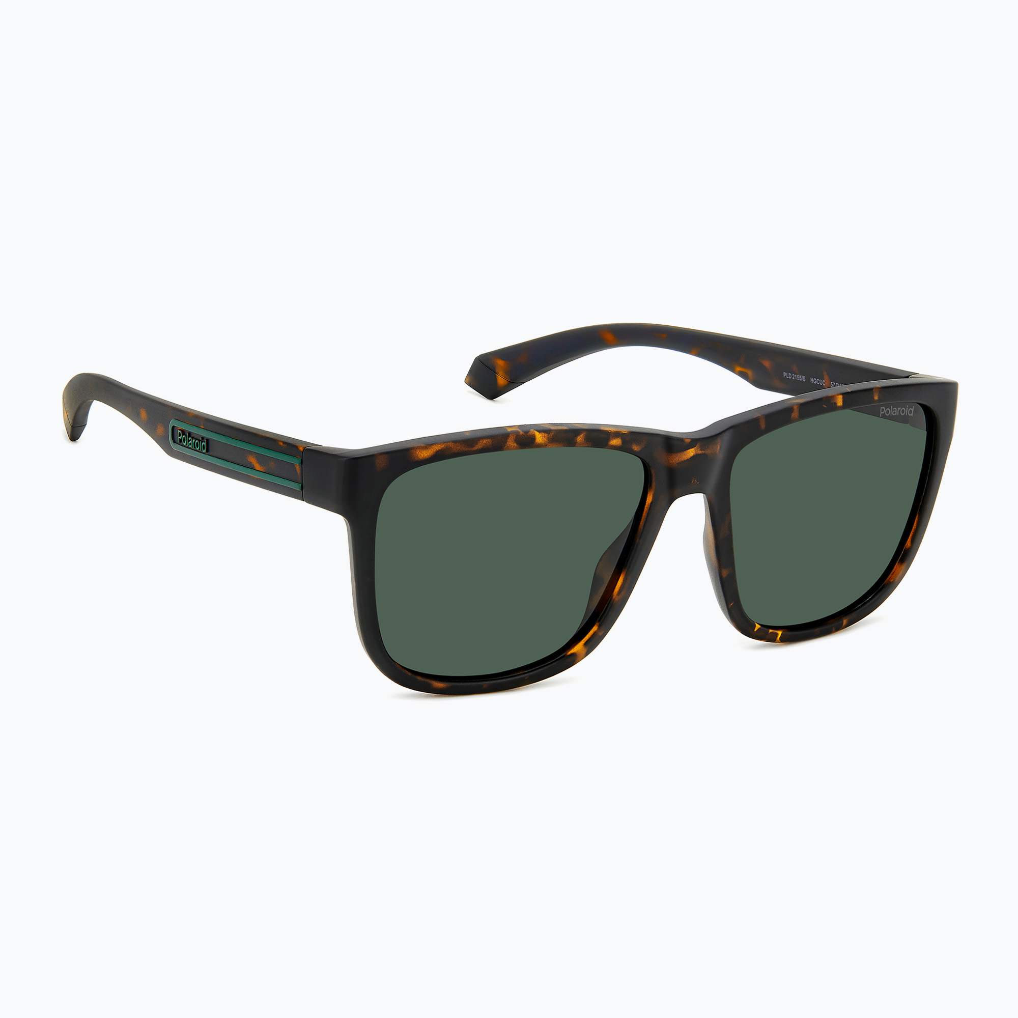 Pánske slnečné okuliare Polaroid PLD 2155/S matte brown havana/green polarized (PLD 2155/S 206733HGC57UC)