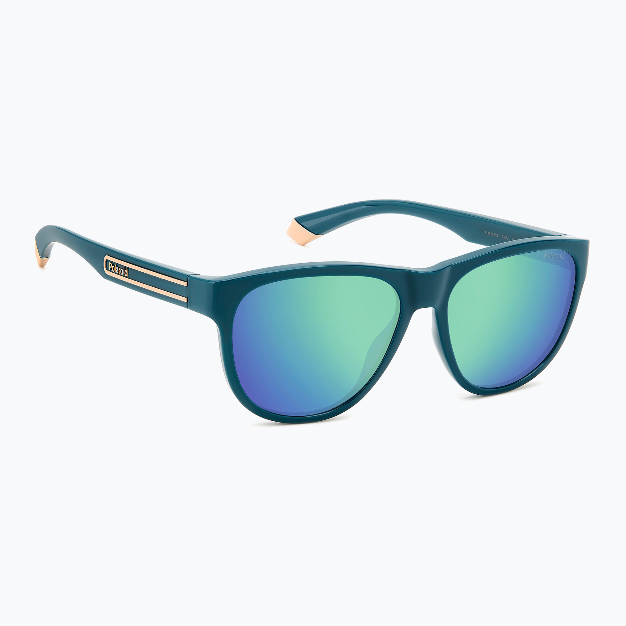 Polaroid PLD 2156/S teal/greygreen mirror polarizačné slnečné okuliare (PLD 2156/S 206734ZI9565Z)