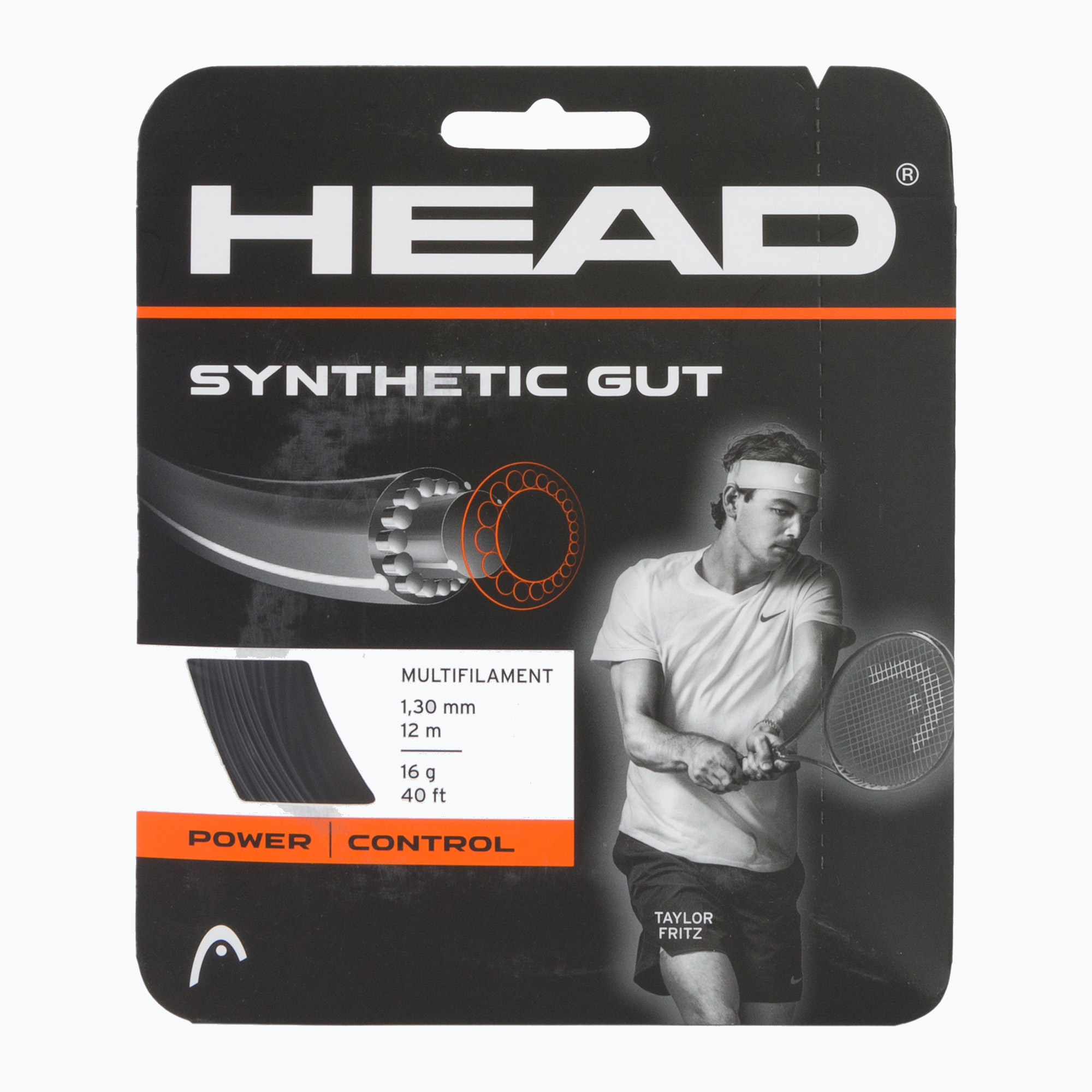 Tenisová struna HEAD Synthetic Gut 12 m čierna 281111