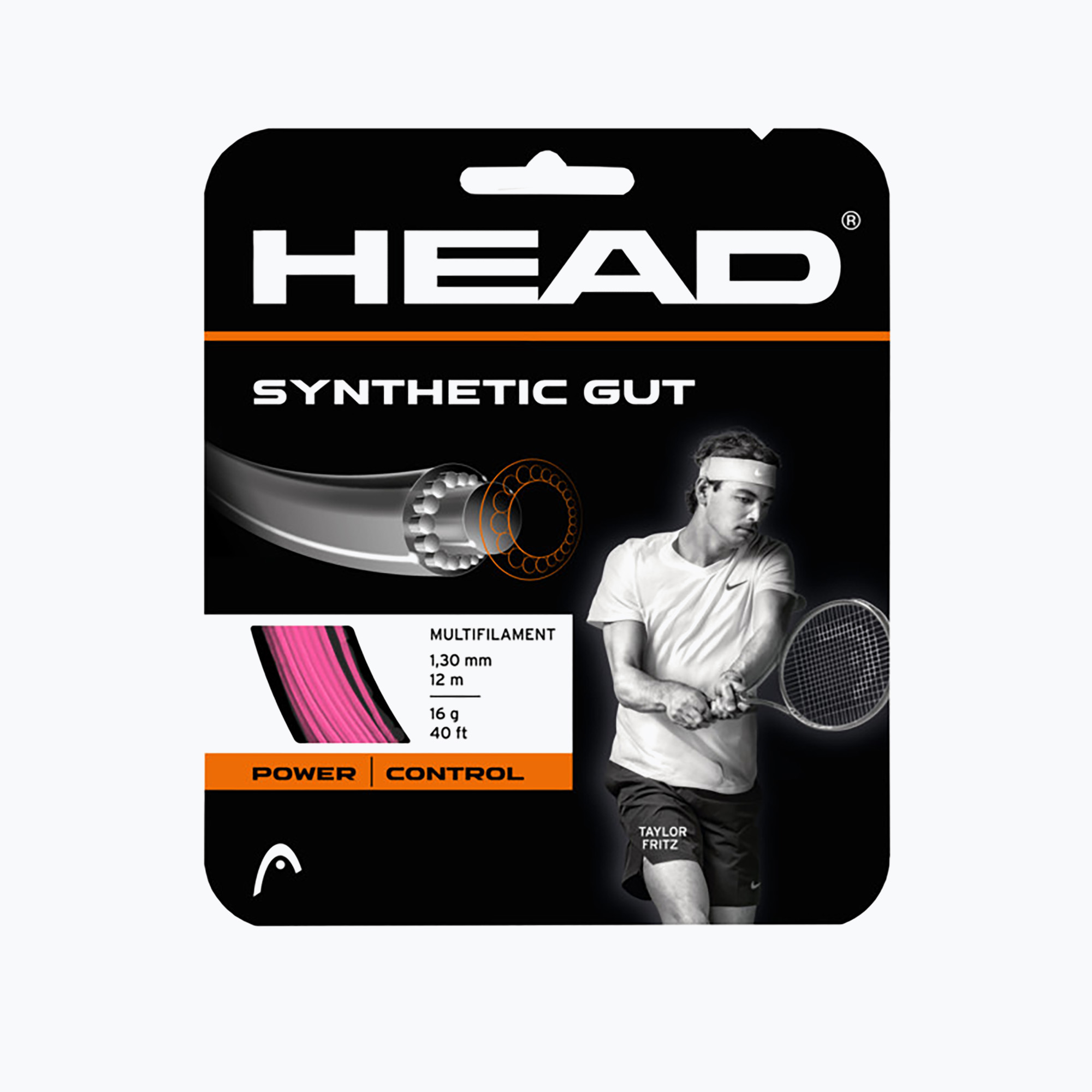 Tenisová struna HEAD Synthetic Gut ružová 281111