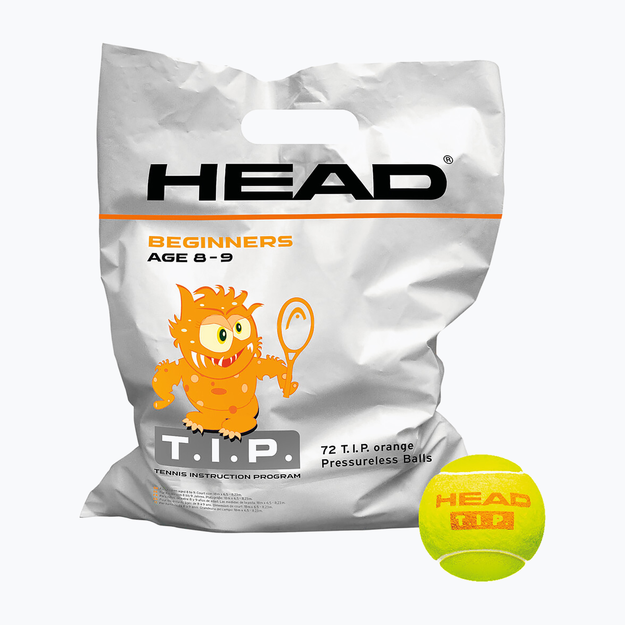 HEAD Tip Orange 72 detské tenisové loptičky oranžová a zelená 578270