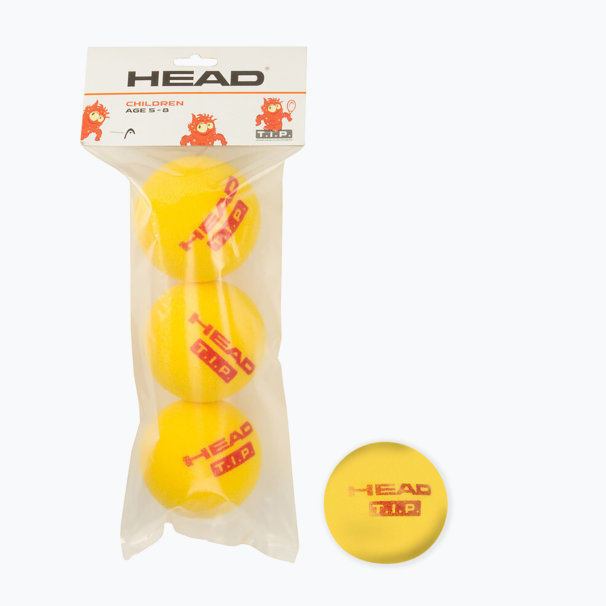 HEAD Tip Červené penové detské tenisové loptičky 3 ks žlté 578363
