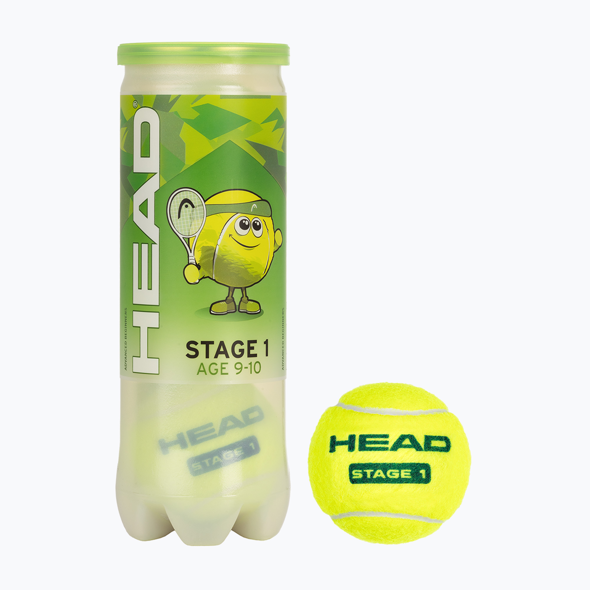 Detské tenisové loptičky HEAD Stage 1 3 ks zelené. (Stage 1 3B 578413)
