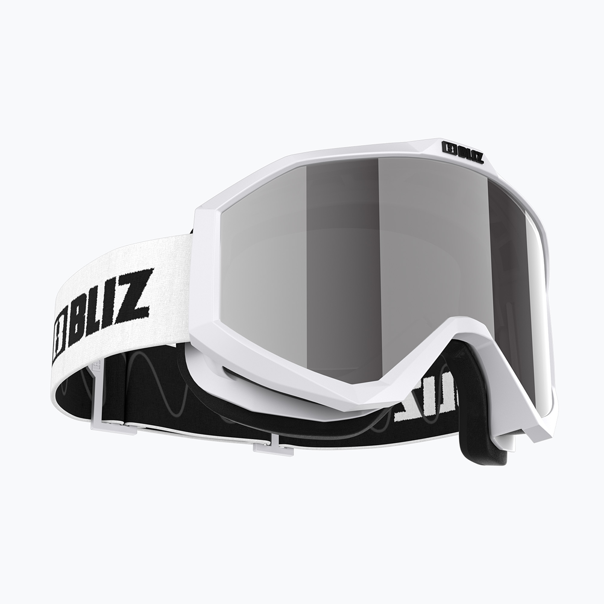 Lyžiarske okuliare Bliz Liner white black logo/pink&silver mirror (Liner 0ZG8006-01 00)