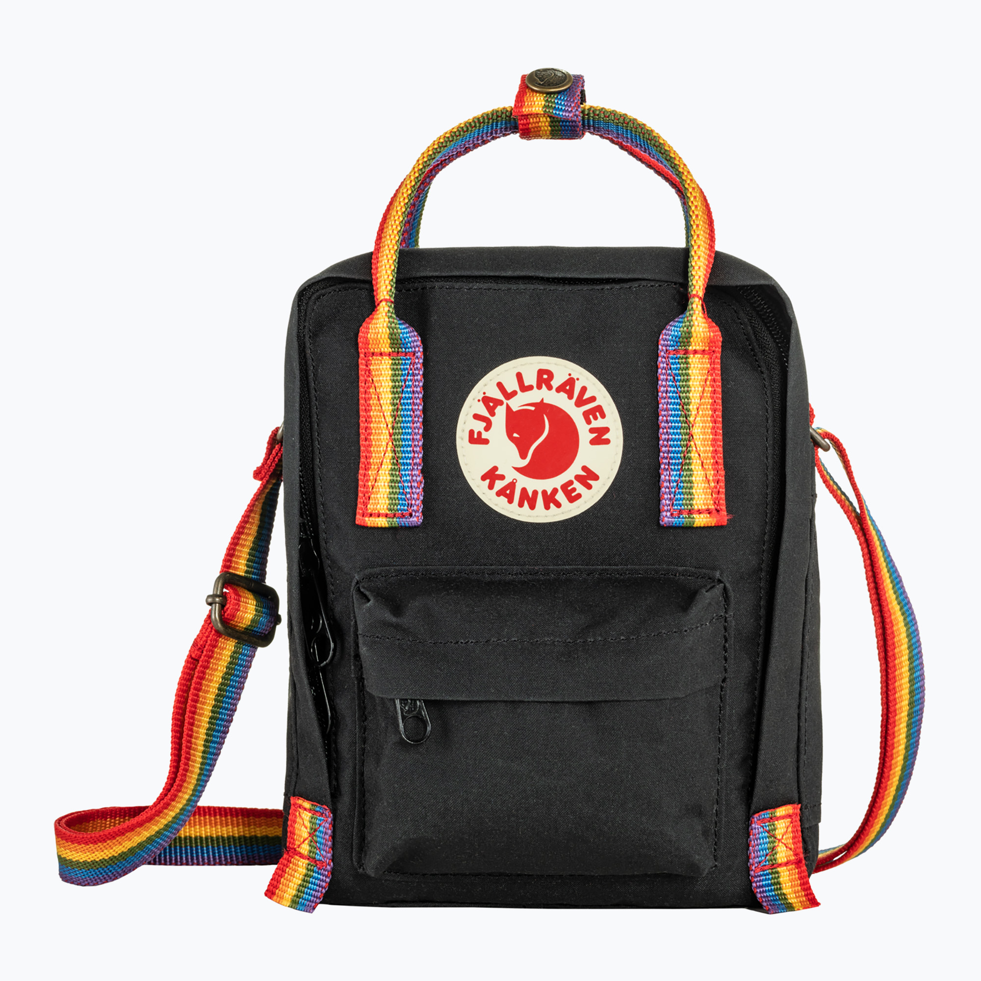 Taška Fjällräven Kanken Rainbow Sling 2,5 l black/rainbow pattern (Rainbow Sling F23623 550-907)