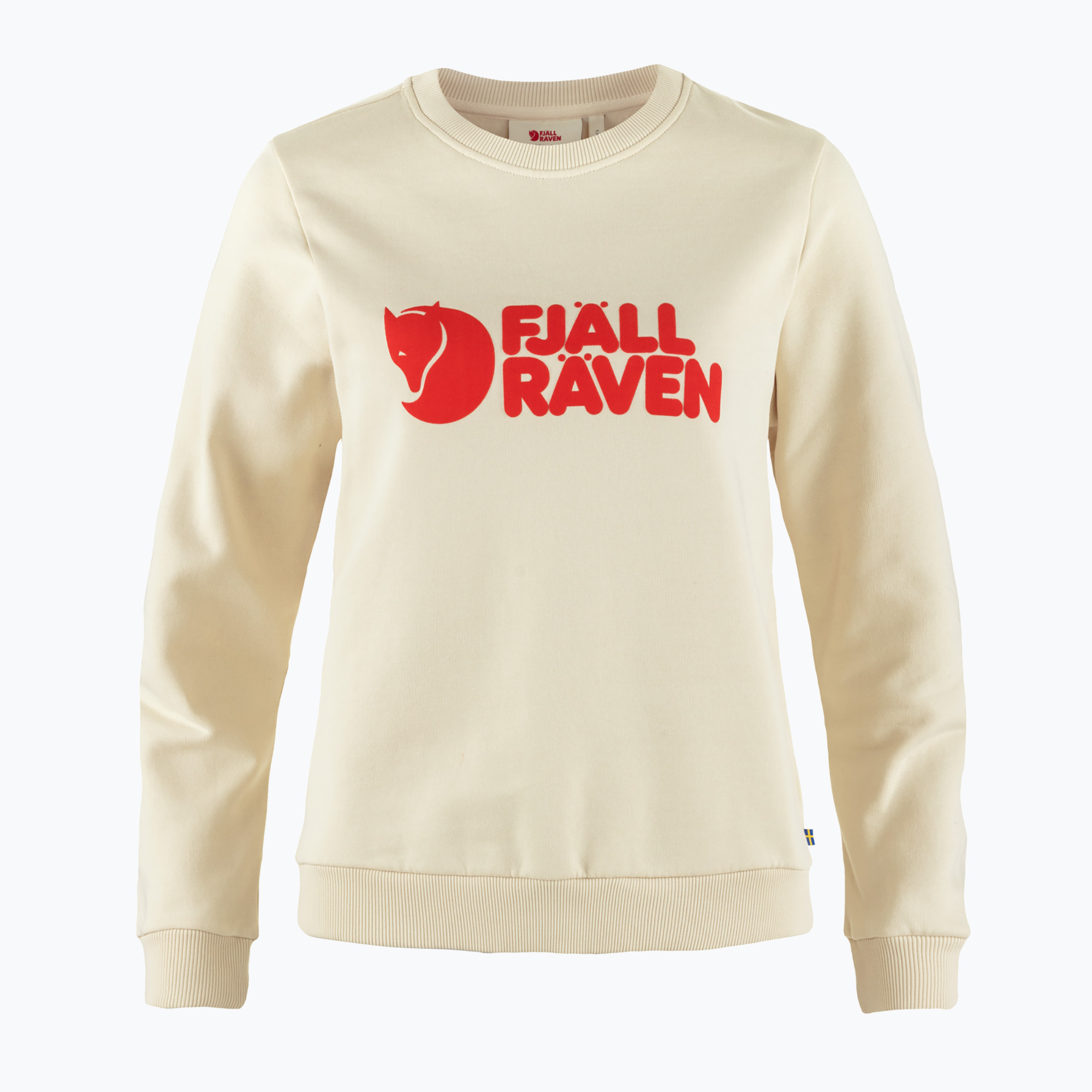 Dámska mikina Fjällräven Logo Sweater chalk white/flame orange (Logo Sweater F84143)